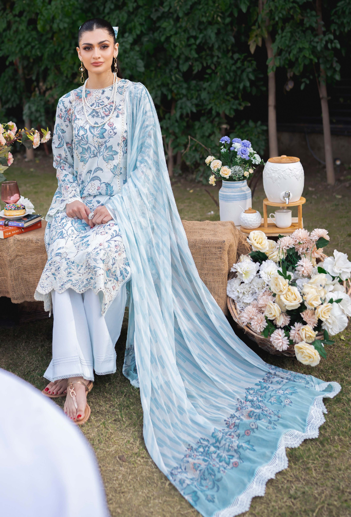 Humdum | Gardenia Lawn 24 |Printkari Lawn - PLG 08 - Saira Saqlain