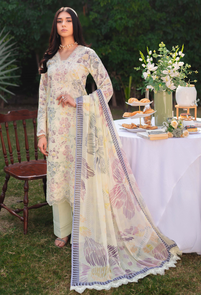 Humdum | Gardenia Lawn 24 |Printkari Lawn - PLG 05 - Saira Saqlain