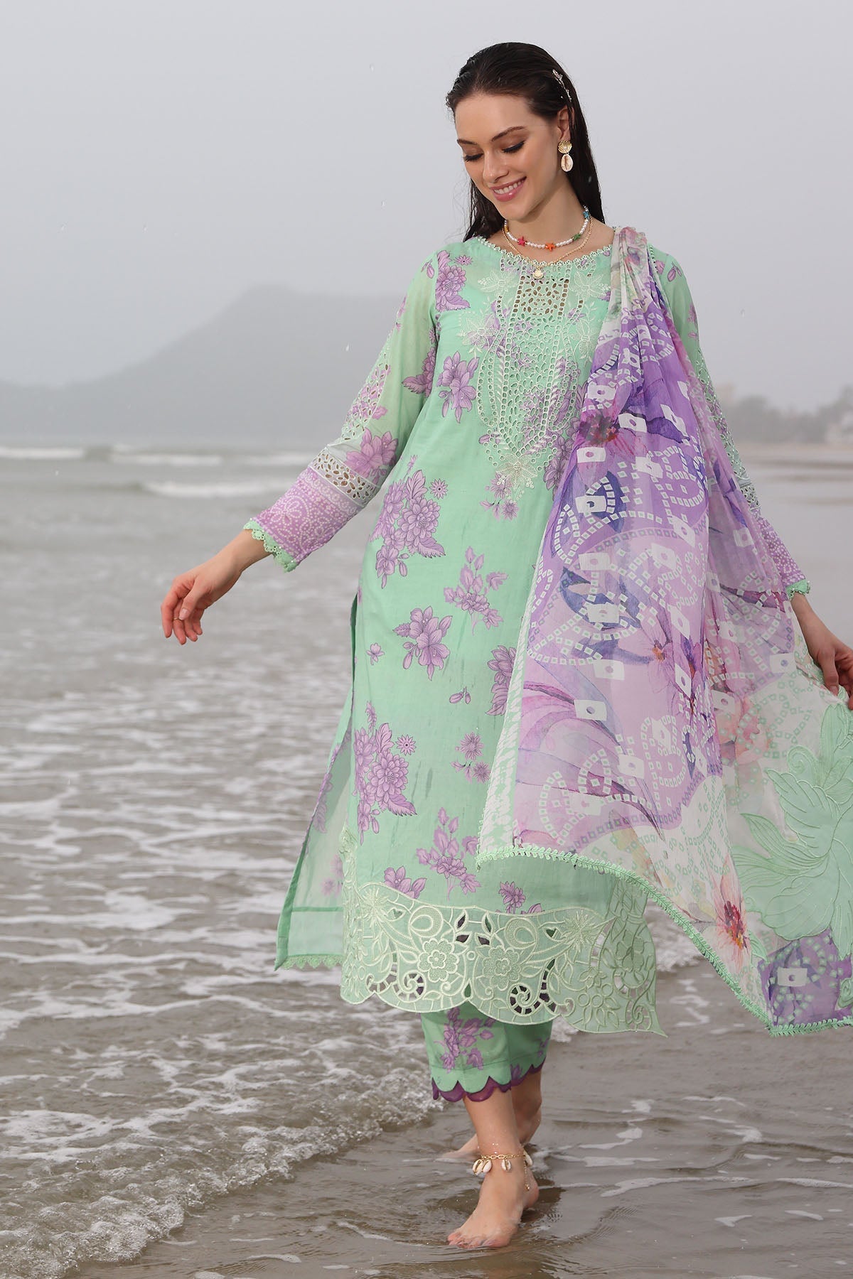 Nureh | Gardenia Embroidered Lawn 25 | NSG-174 -   Ladies Clothes -  Saira Saqlain
