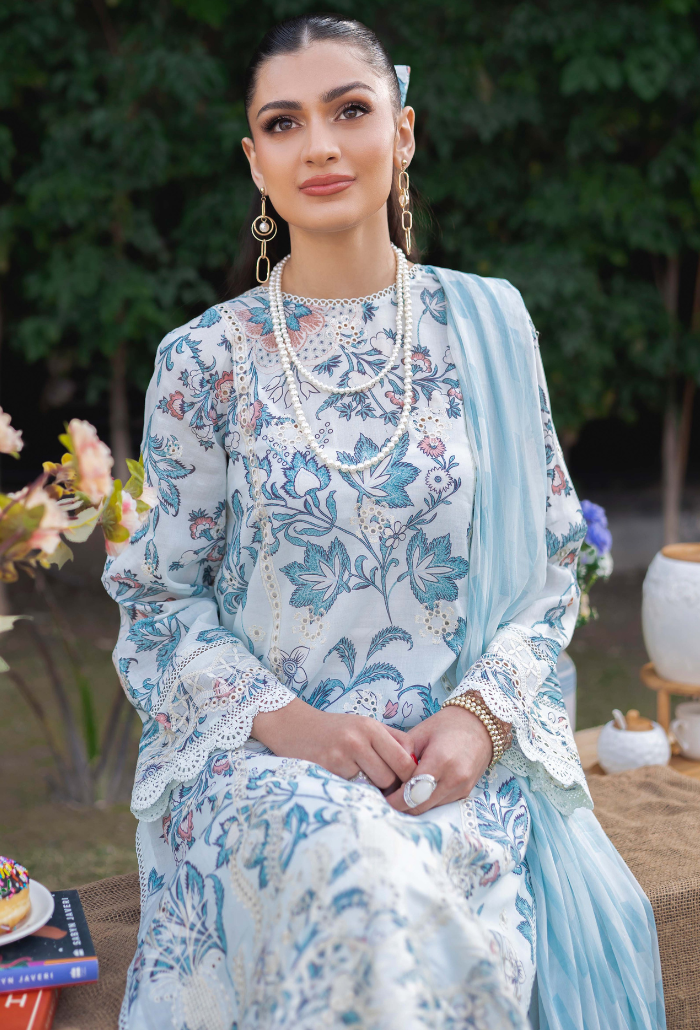 Humdum | Gardenia Lawn 24 |Printkari Lawn - PLG 08 - Saira Saqlain