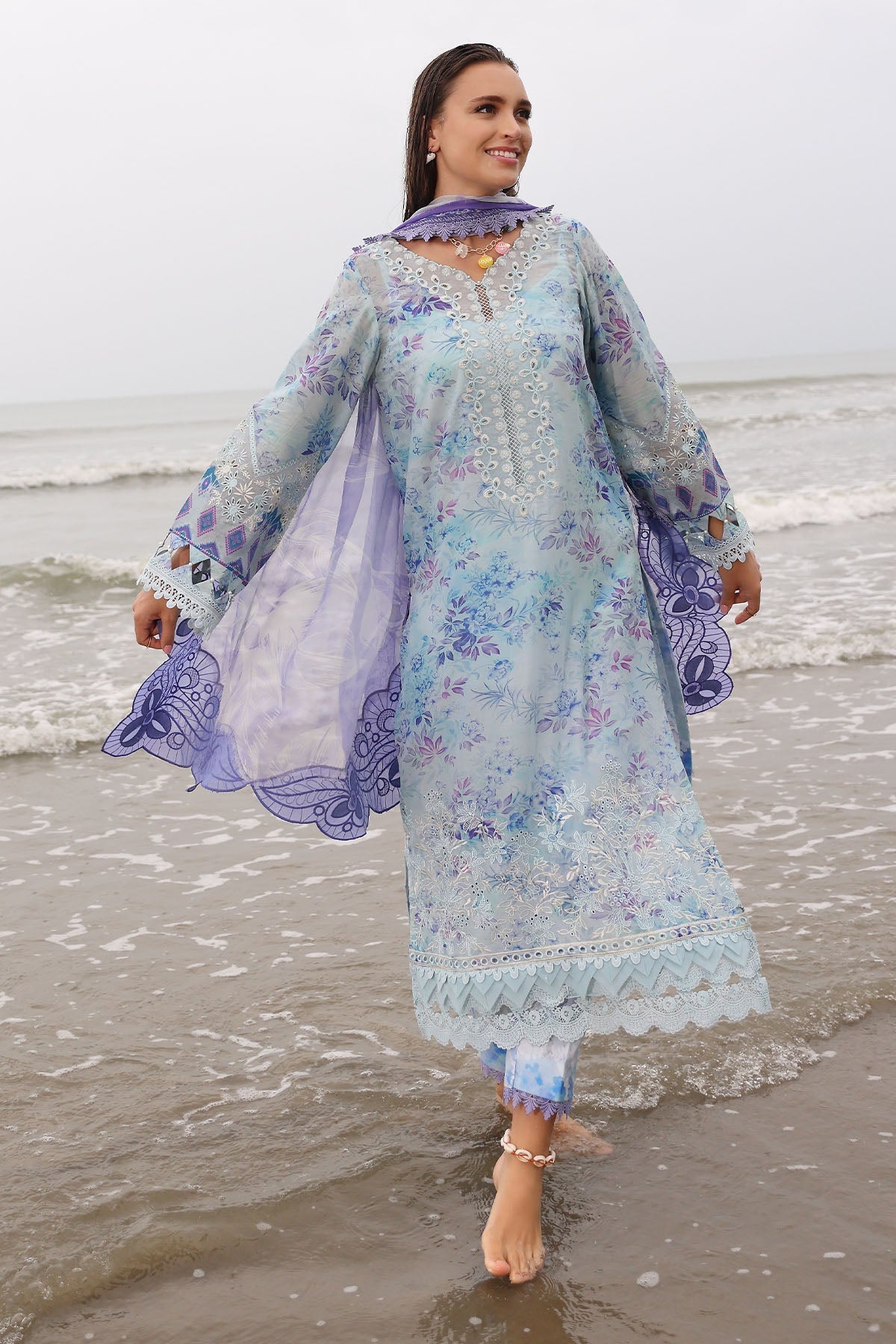 Nureh | Gardenia Embroidered Lawn 25 | NSG-176 -   Ladies Clothes -  Saira Saqlain