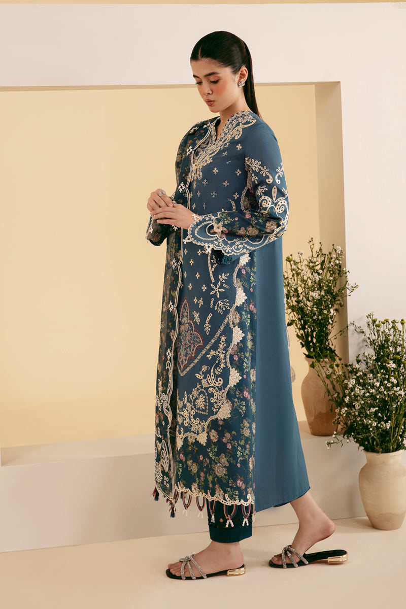 Qalamkar | Qlinekari Luxury Lawn | SQ-05 ELA - Saira Saqlain