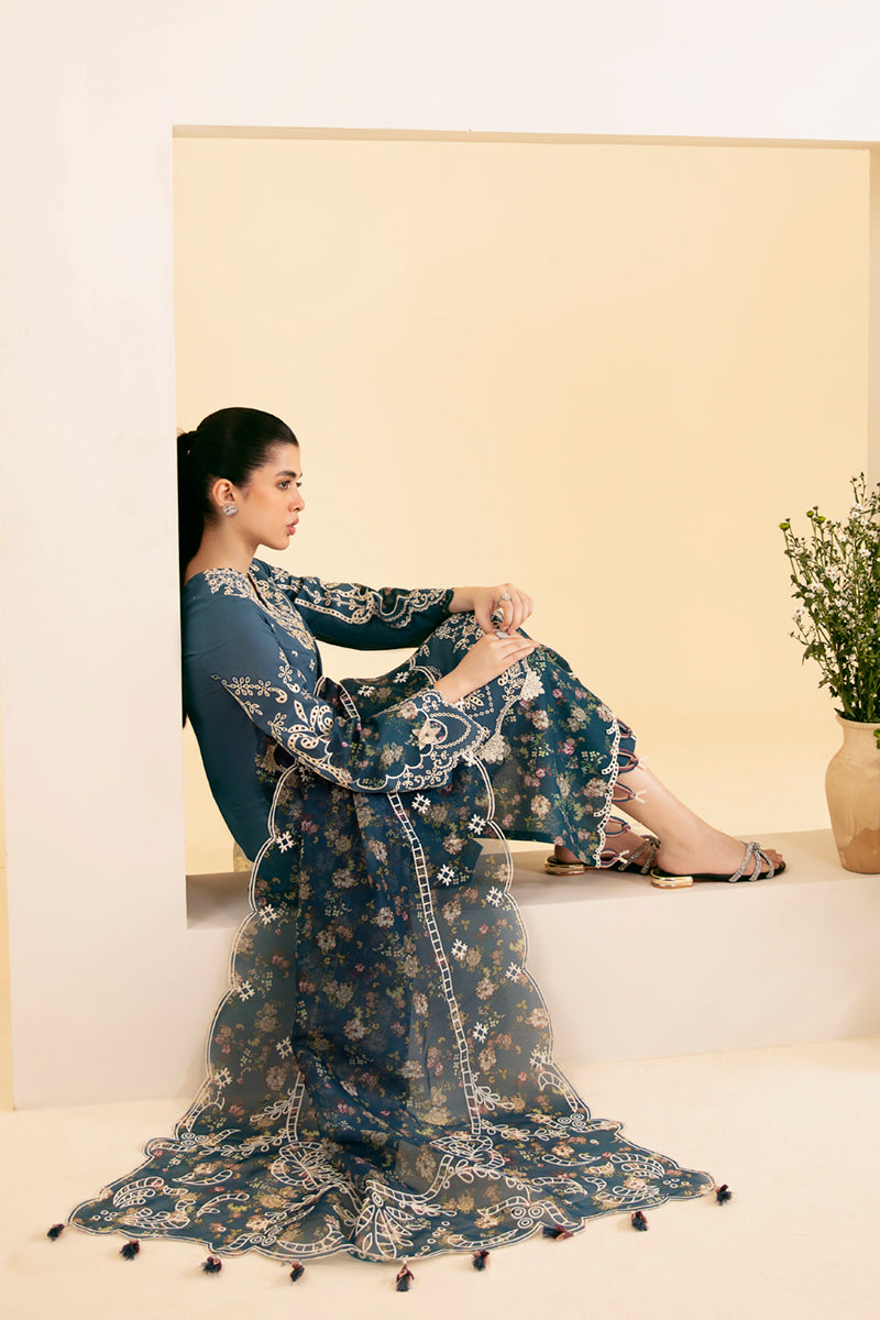 Qalamkar | Qlinekari Luxury Lawn | SQ-05 ELA - Saira Saqlain