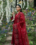Zevk | Flora Festive Lawn | RED ROSE -   Ladies Clothes -  Saira Saqlain