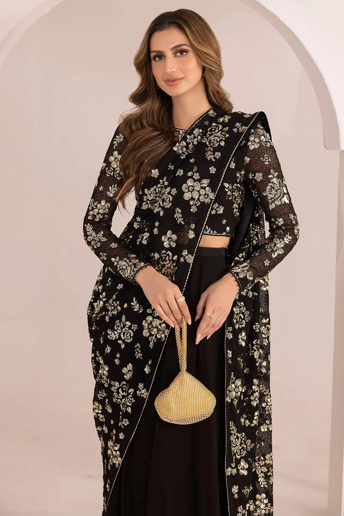 Jazmin | Formals Collection | EMBROIDERED CHIFFON UC-3021 - Saira Saqlain