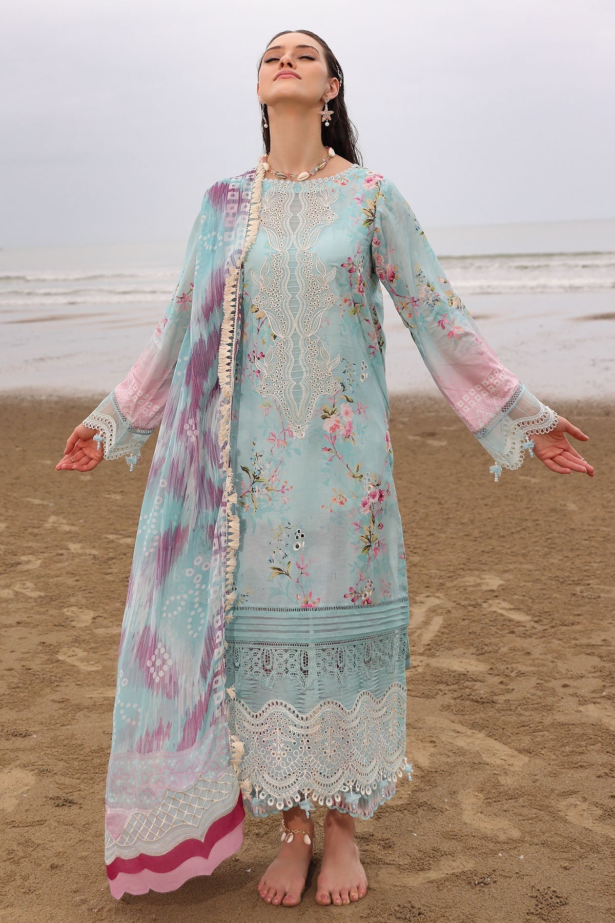 Nureh | Gardenia Embroidered Lawn 25 | NSG-173 -   Ladies Clothes -  Saira Saqlain