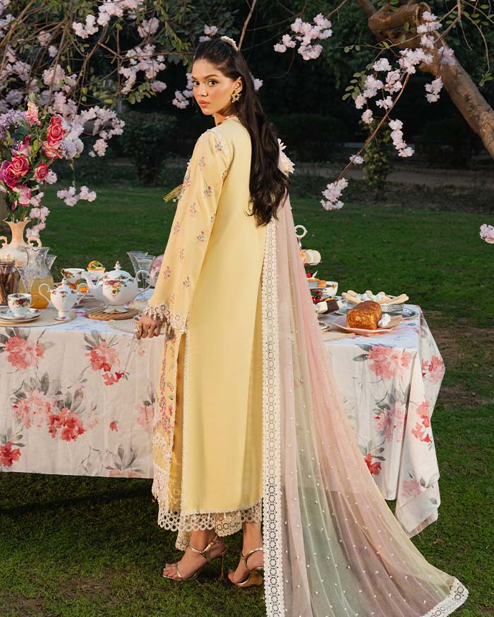Zevk | Flora Festive Lawn | LIME -   Ladies Clothes -  Saira Saqlain