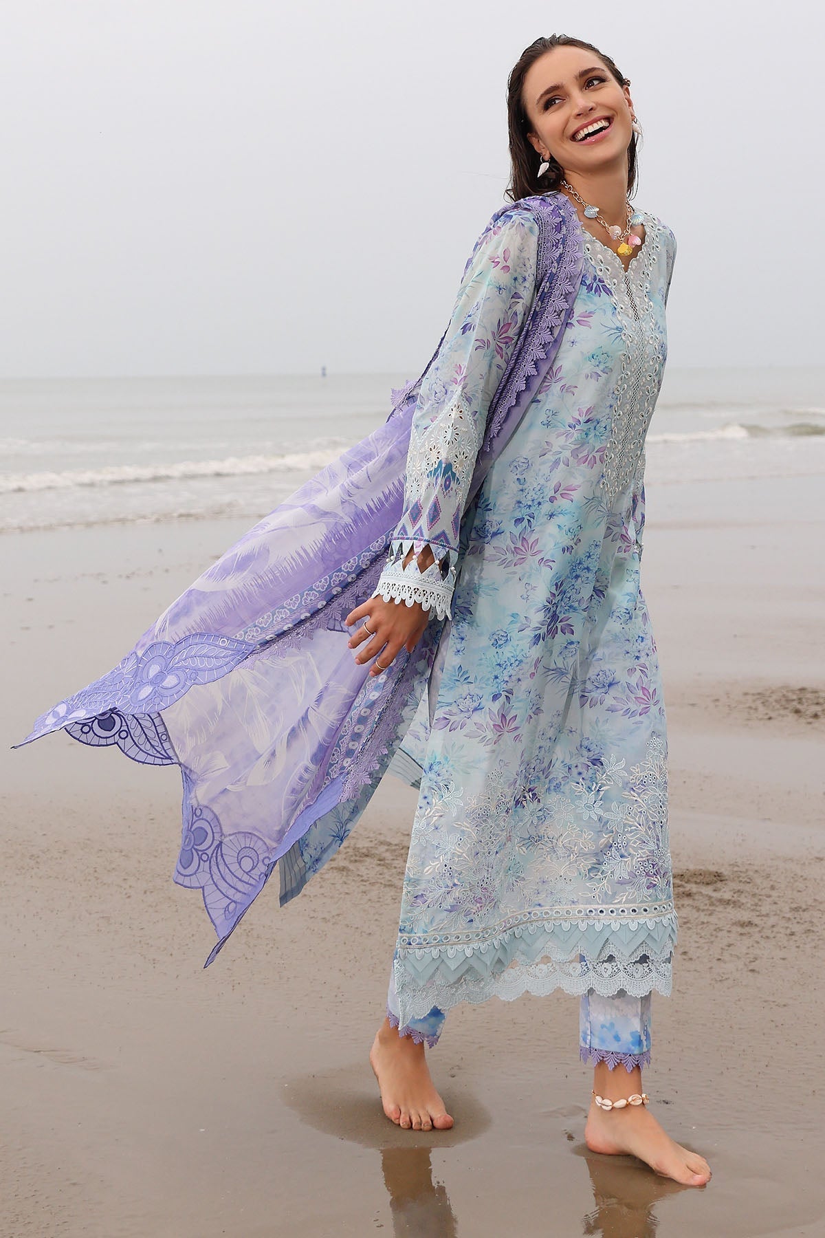 Nureh | Gardenia Embroidered Lawn 25 | NSG-176 -   Ladies Clothes -  Saira Saqlain