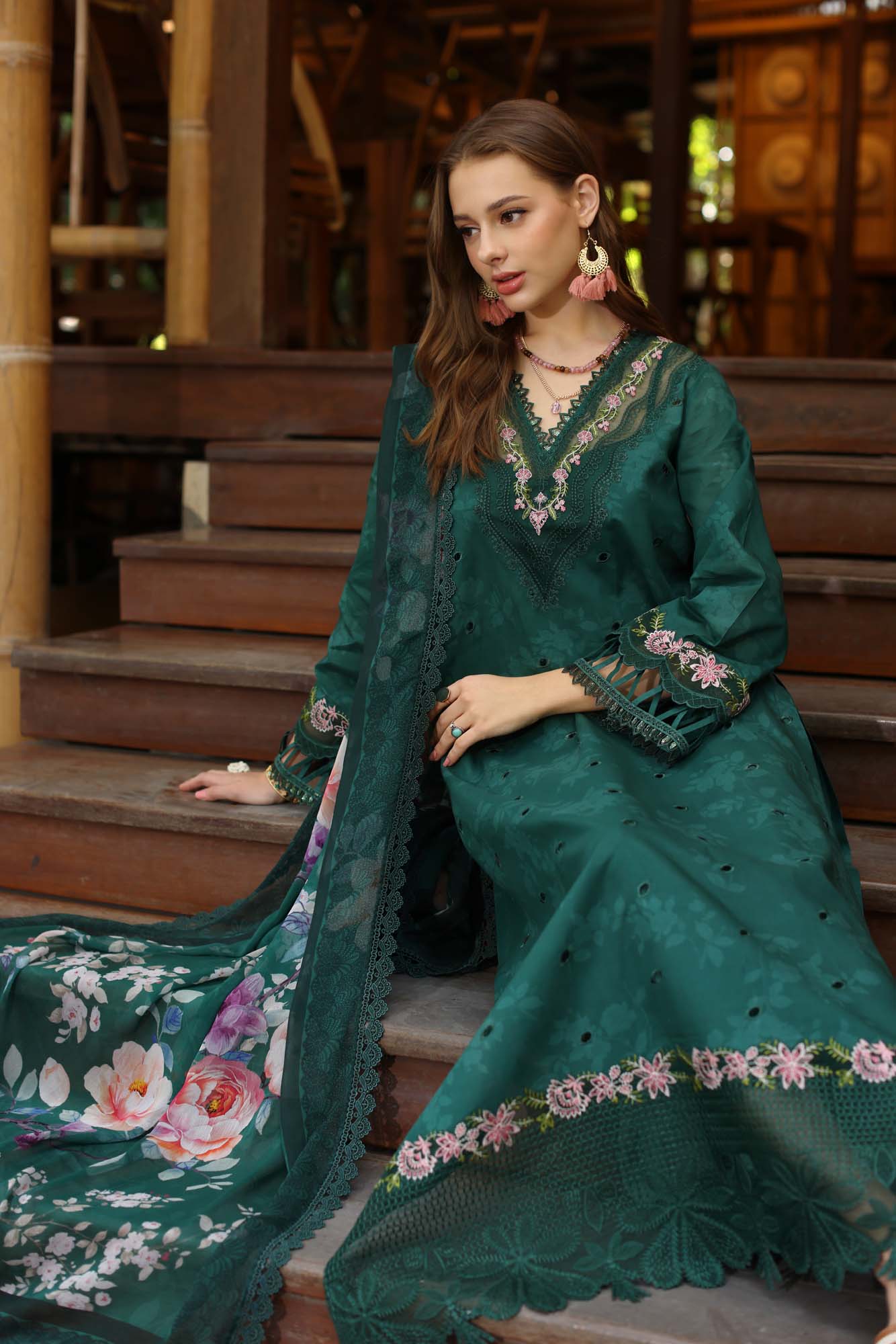 Noor by Saadia Asad | Eid Luxe Printedkari | D9-B -   Ladies Clothes -  Saira Saqlain
