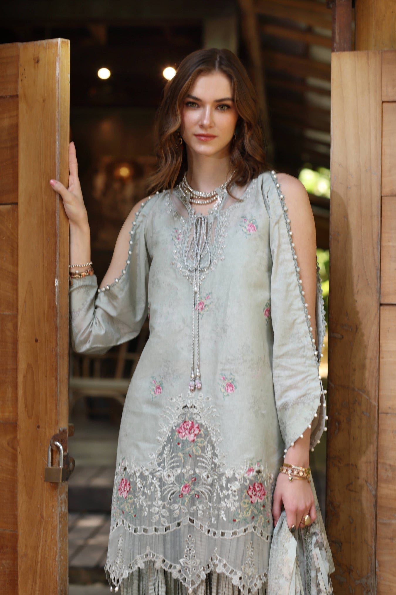 Noor by Saadia Asad | Eid Luxe Printedkari | D2-A -   Ladies Clothes -  Saira Saqlain