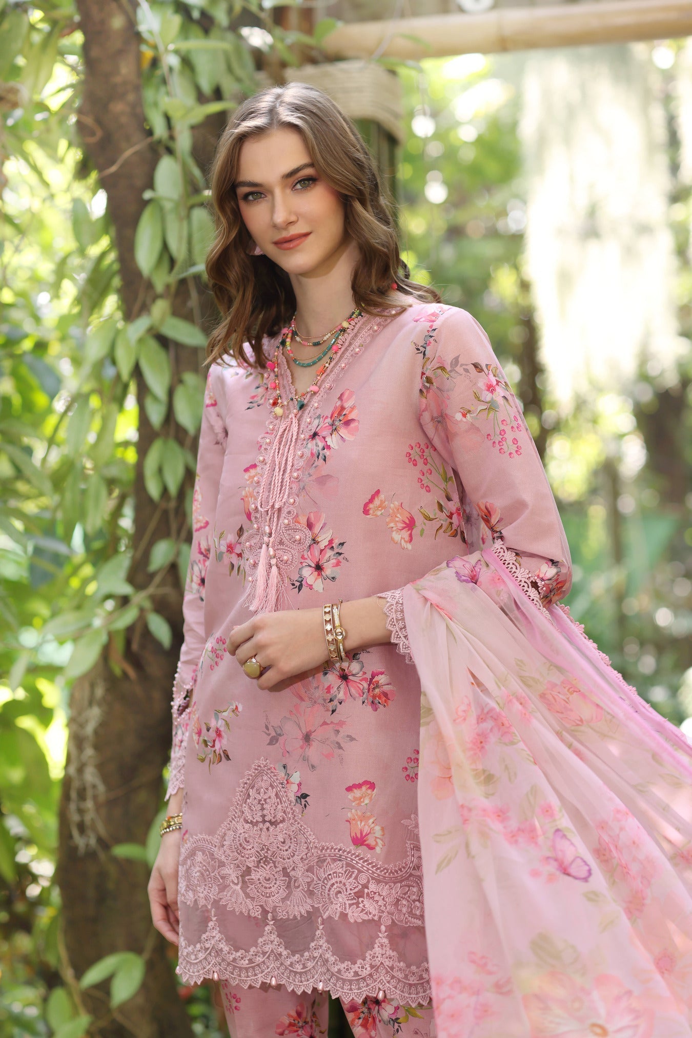 Noor by Saadia Asad | Eid Luxe Printedkari | D8-A -   Ladies Clothes -  Saira Saqlain