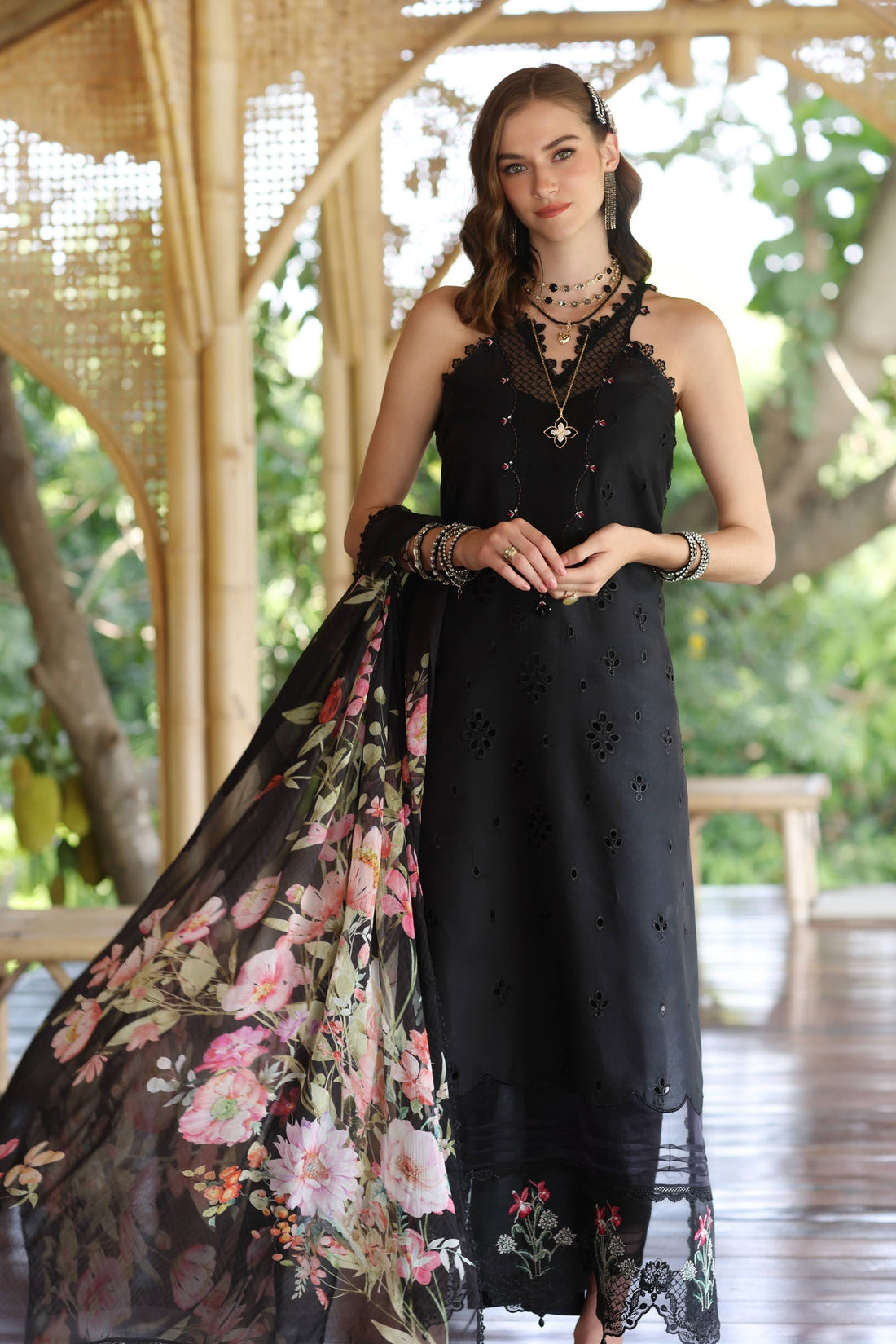 Noor by Saadia Asad | Eid Luxe Printedkari | D7-A -   Ladies Clothes -  Saira Saqlain