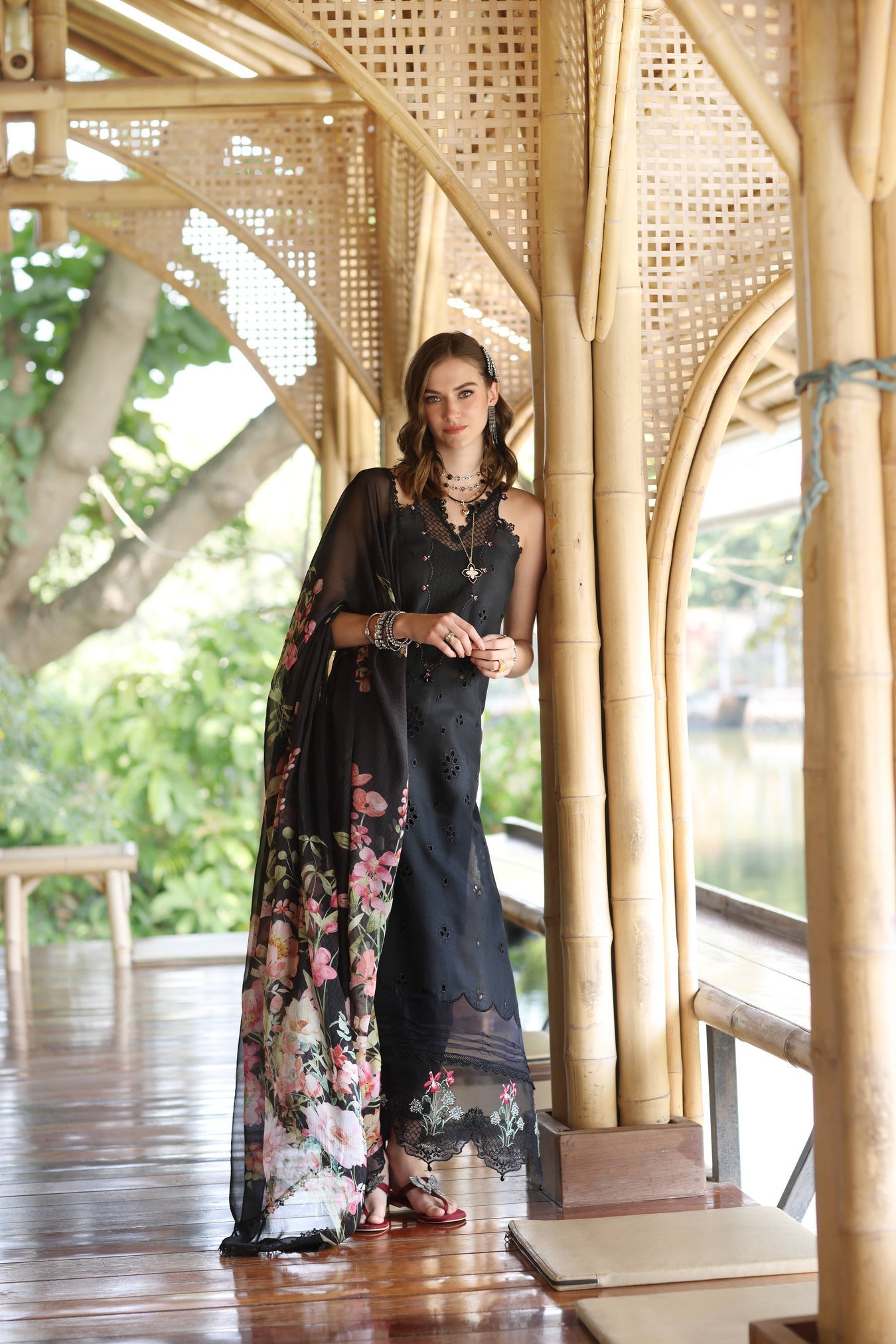 Noor by Saadia Asad | Eid Luxe Printedkari | D7-A -   Ladies Clothes -  Saira Saqlain