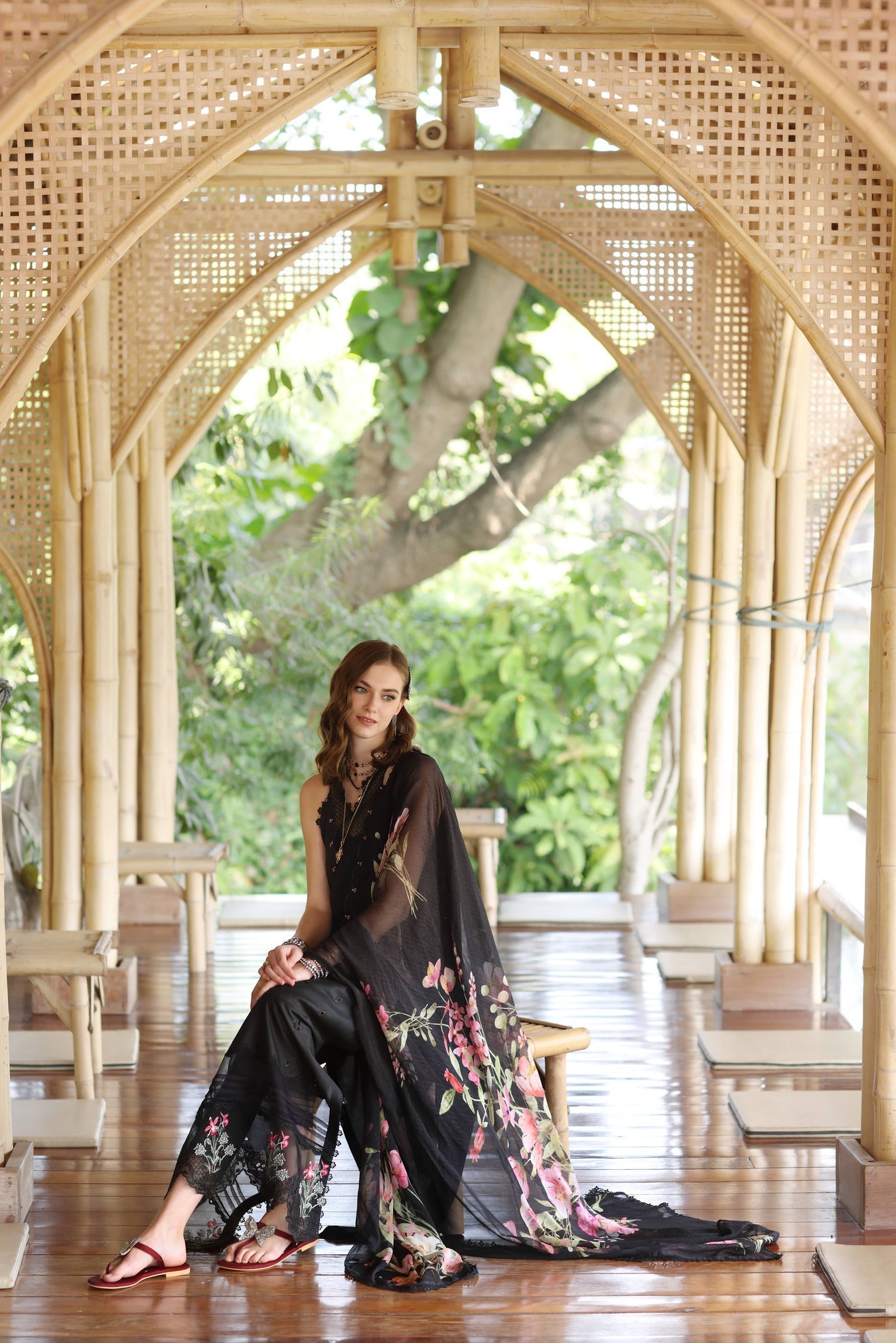 Noor by Saadia Asad | Eid Luxe Printedkari | D7-A -   Ladies Clothes -  Saira Saqlain