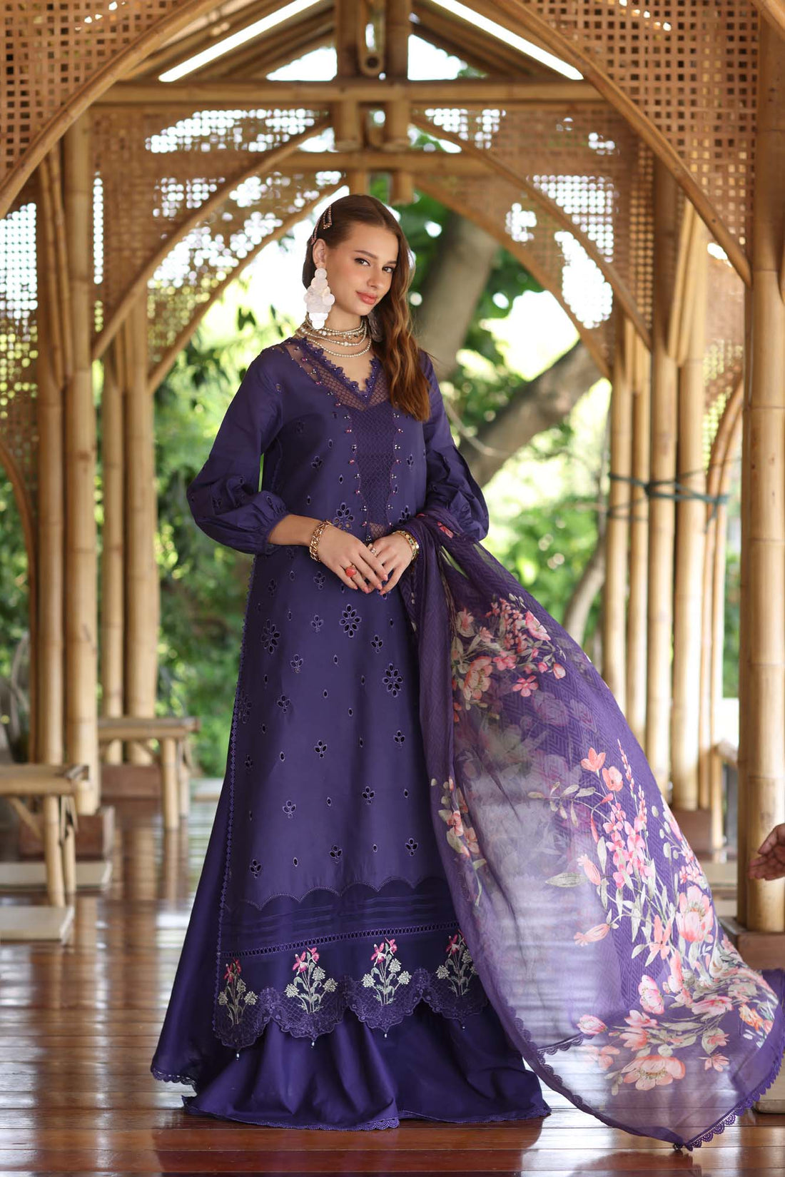 Noor by Saadia Asad | Eid Luxe Printedkari | D7-B -   Ladies Clothes -  Saira Saqlain