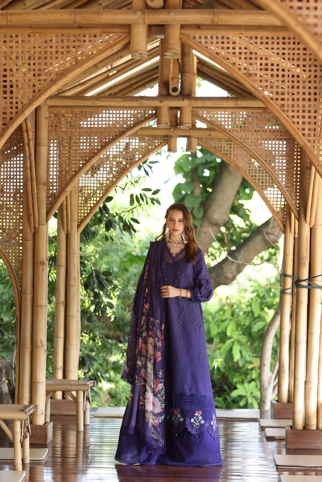 Noor by Saadia Asad | Eid Luxe Printedkari | D7-B -   Ladies Clothes -  Saira Saqlain