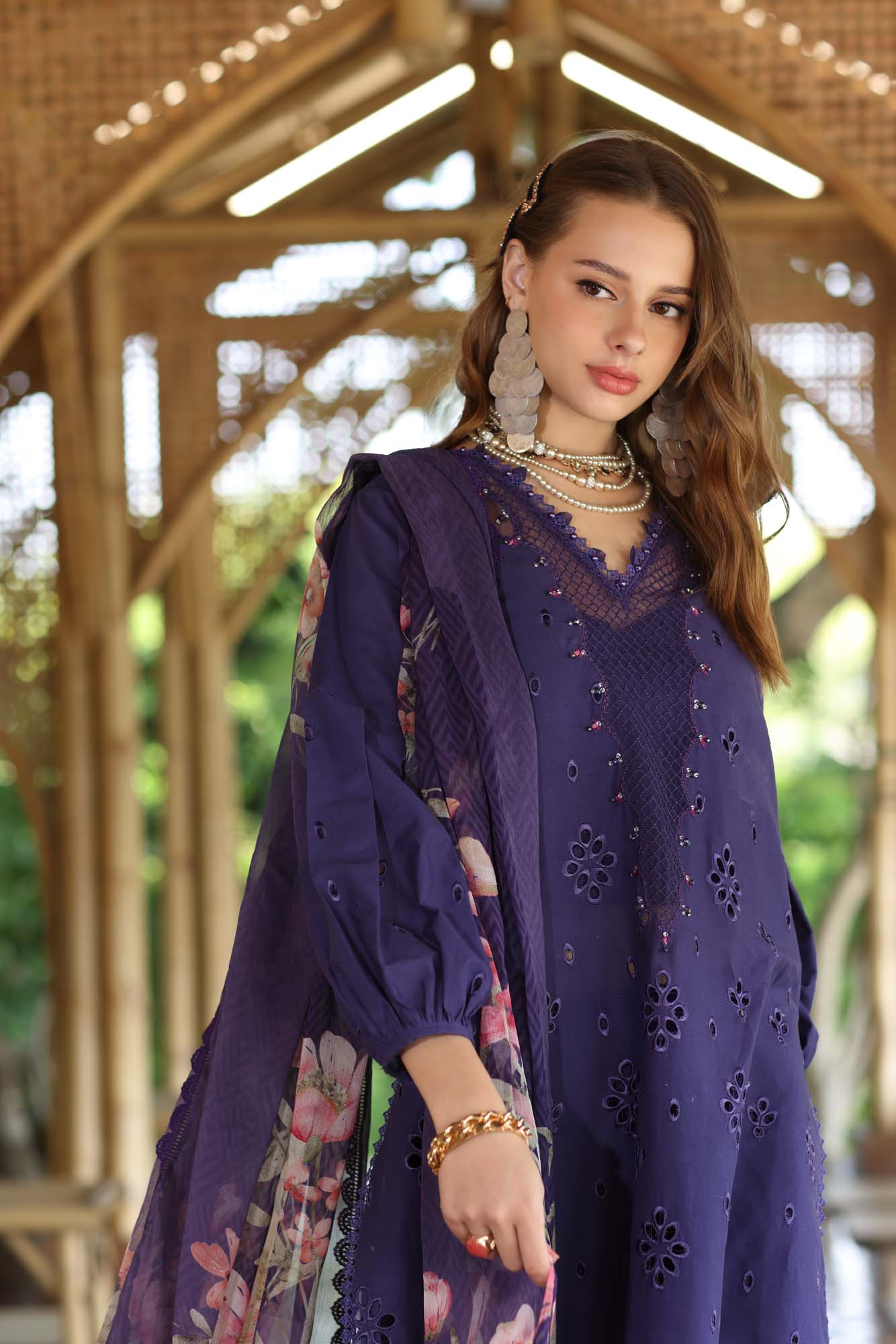 Noor by Saadia Asad | Eid Luxe Printedkari | D7-B -   Ladies Clothes -  Saira Saqlain