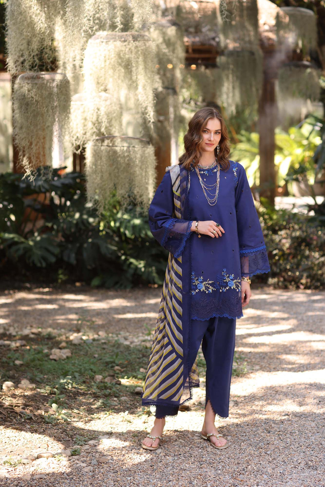 Noor by Saadia Asad | Eid Luxe Printedkari | D3-A -   Ladies Clothes -  Saira Saqlain