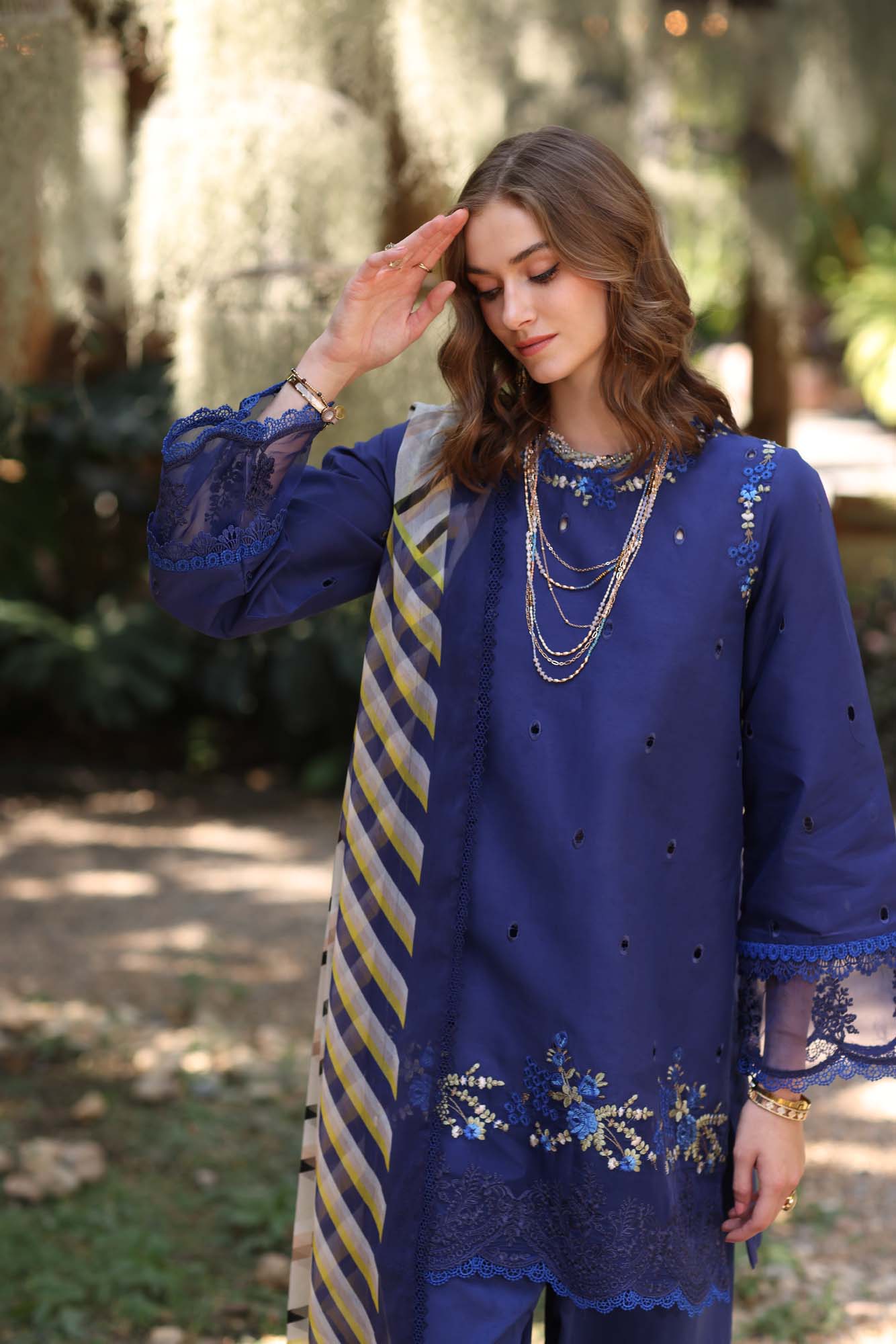 Noor by Saadia Asad | Eid Luxe Printedkari | D3-A -   Ladies Clothes -  Saira Saqlain