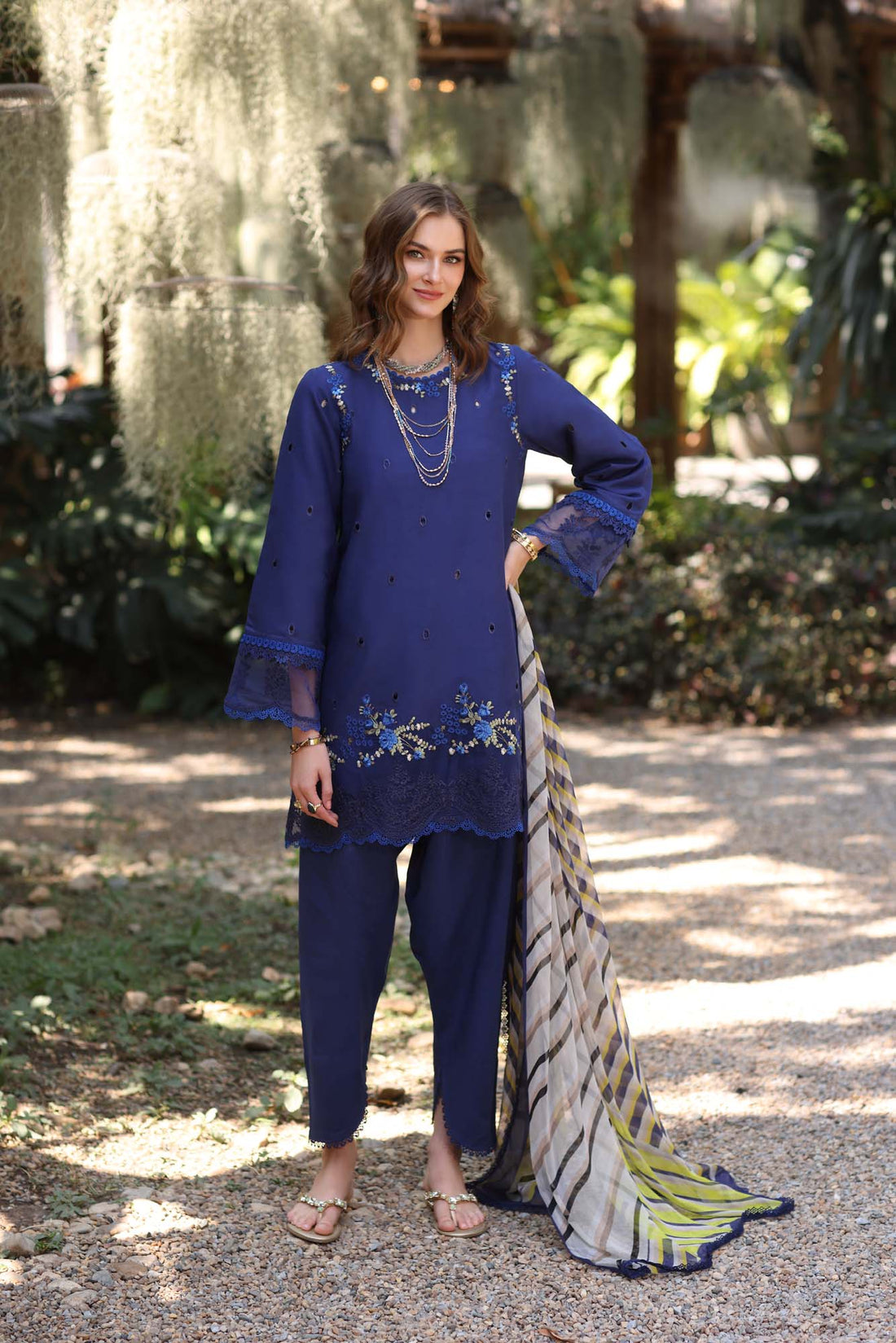 Noor by Saadia Asad | Eid Luxe Printedkari | D3-A -   Ladies Clothes -  Saira Saqlain