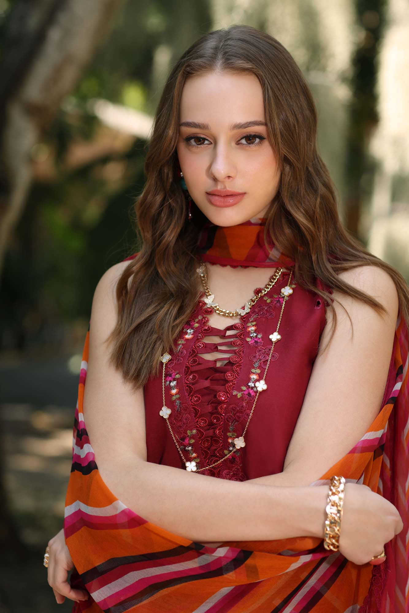 Noor by Saadia Asad | Eid Luxe Printedkari | D3-B -   Ladies Clothes -  Saira Saqlain