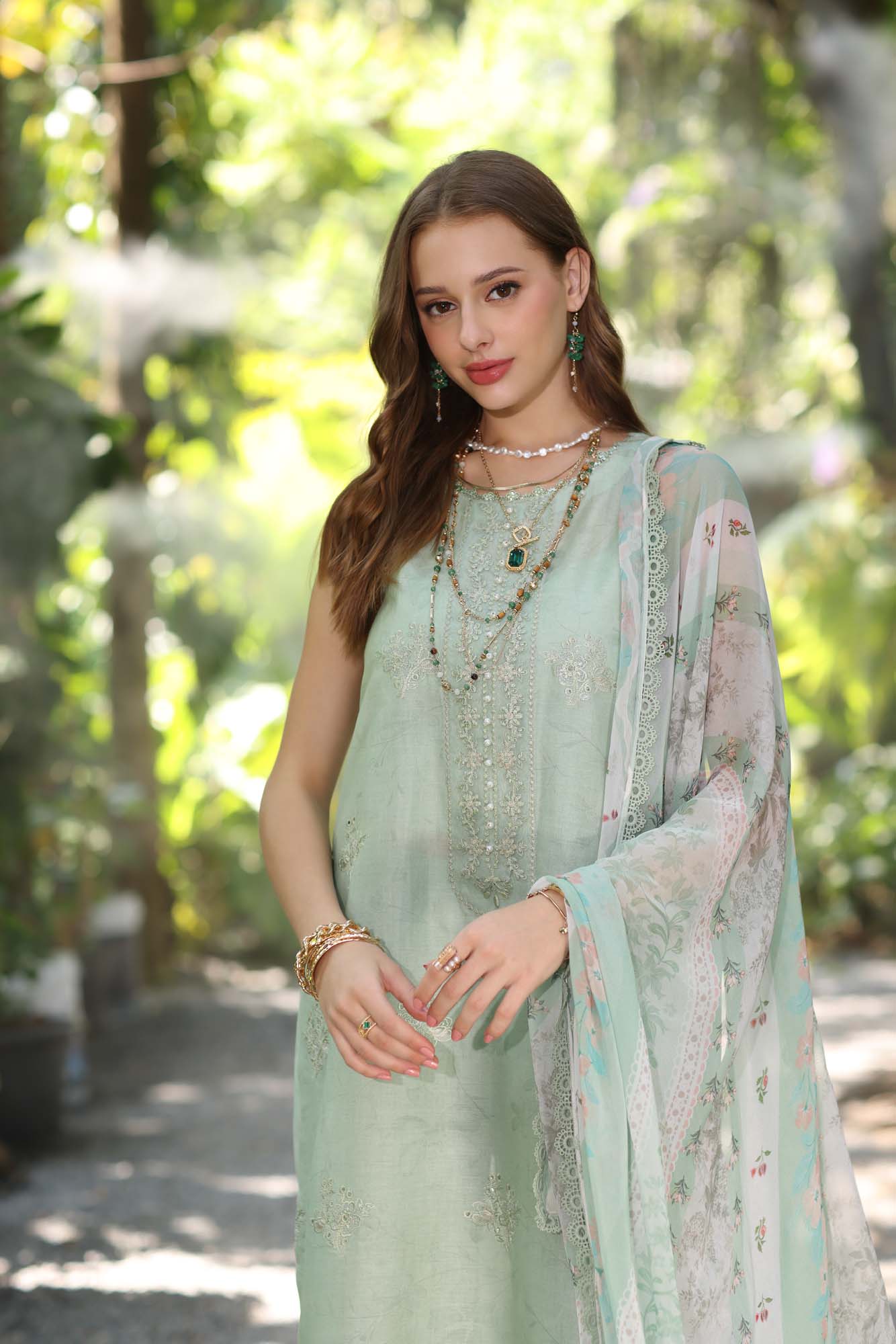 Noor by Saadia Asad | Eid Luxe Printedkari | D6-A -   Ladies Clothes -  Saira Saqlain