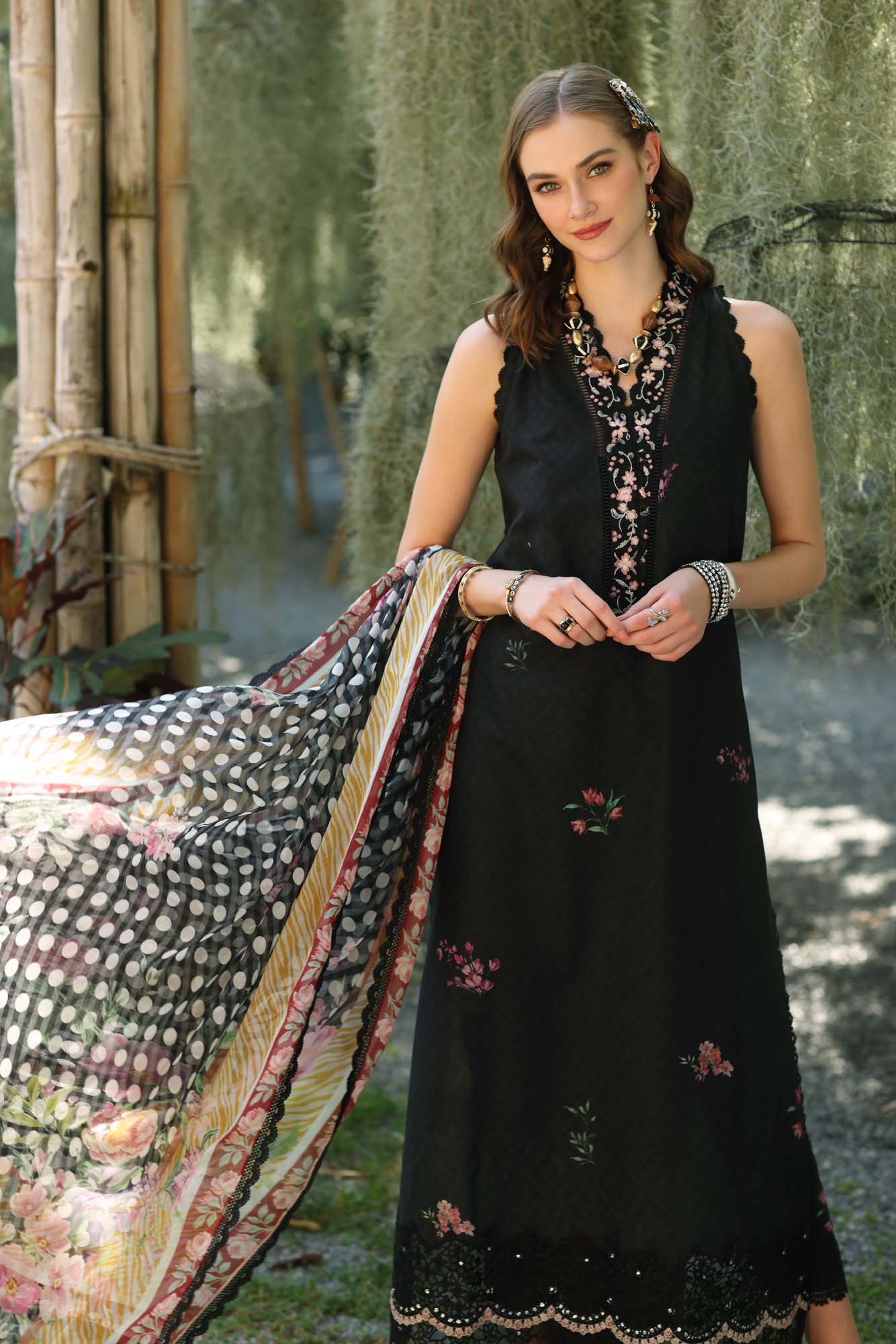 Noor by Saadia Asad | Eid Luxe Printedkari | D10-B -   Ladies Clothes -  Saira Saqlain