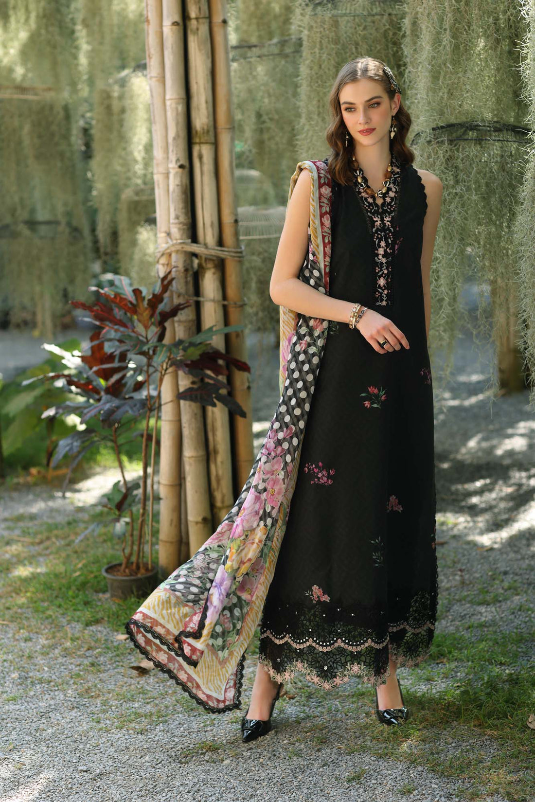 Noor by Saadia Asad | Eid Luxe Printedkari | D10-B -   Ladies Clothes -  Saira Saqlain
