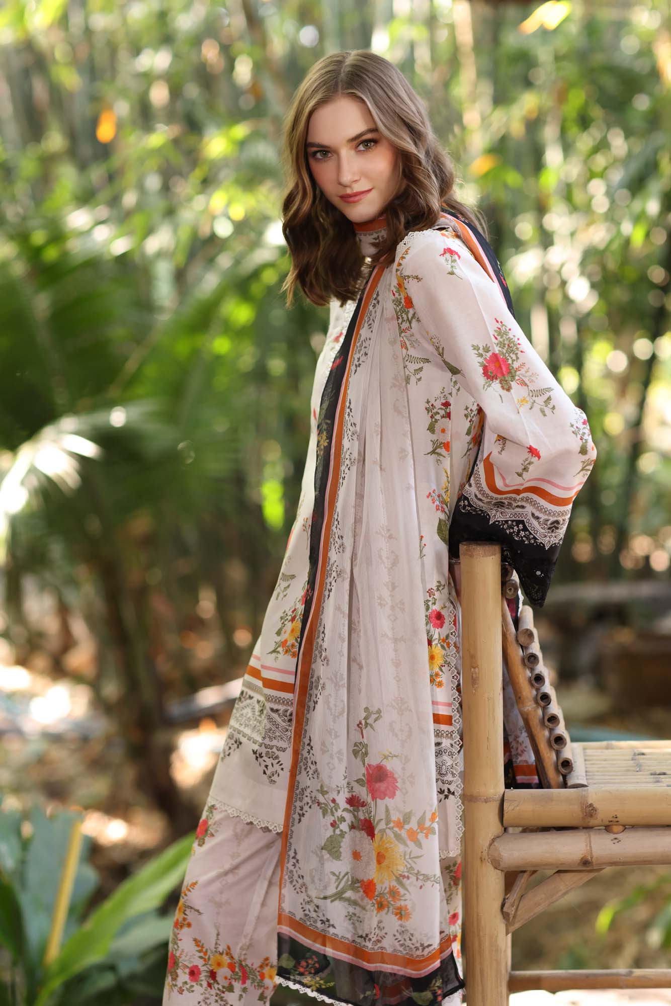 Noor by Saadia Asad | Eid Luxe Printedkari | D4-B -   Ladies Clothes -  Saira Saqlain