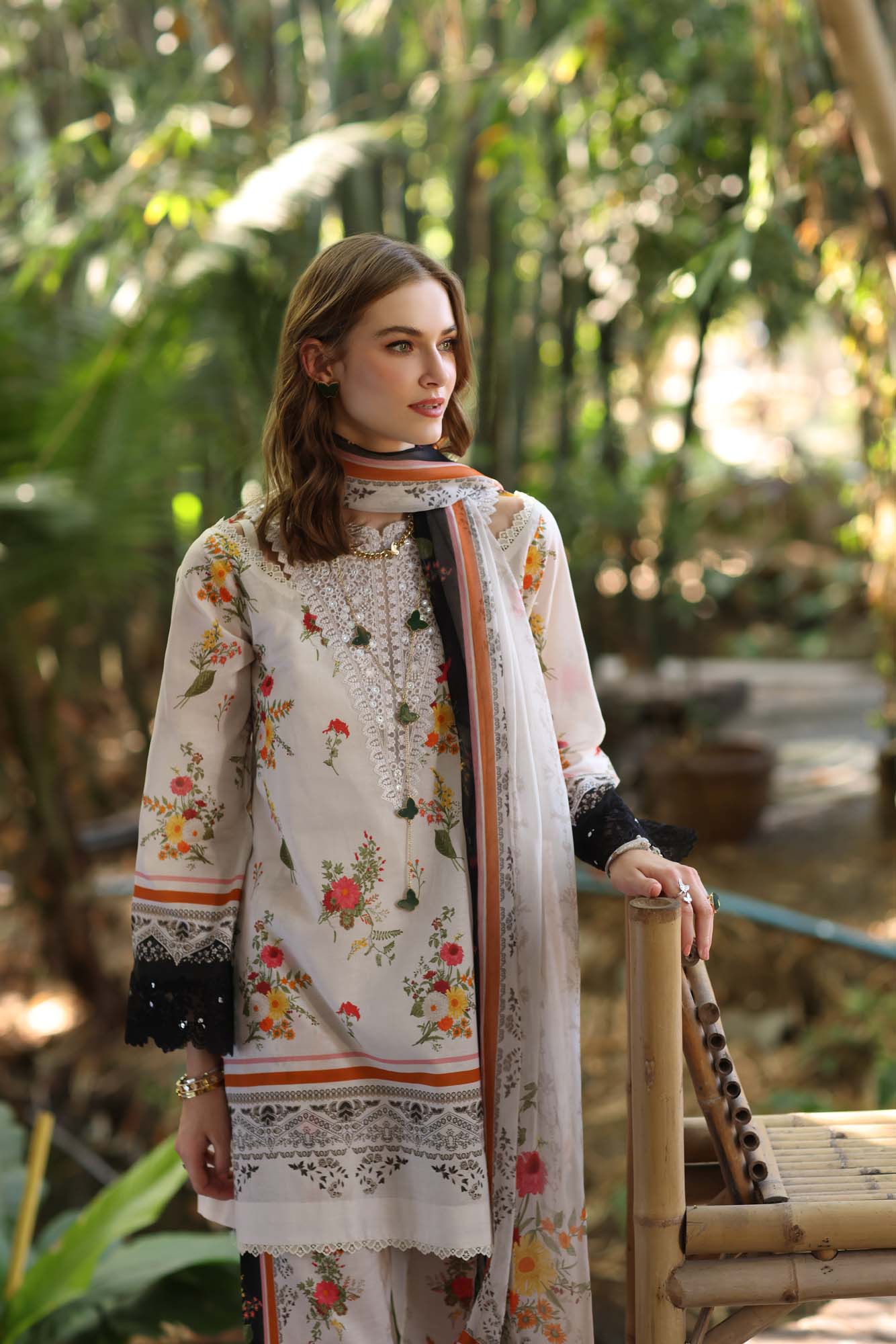 Noor by Saadia Asad | Eid Luxe Printedkari | D4-B -   Ladies Clothes -  Saira Saqlain