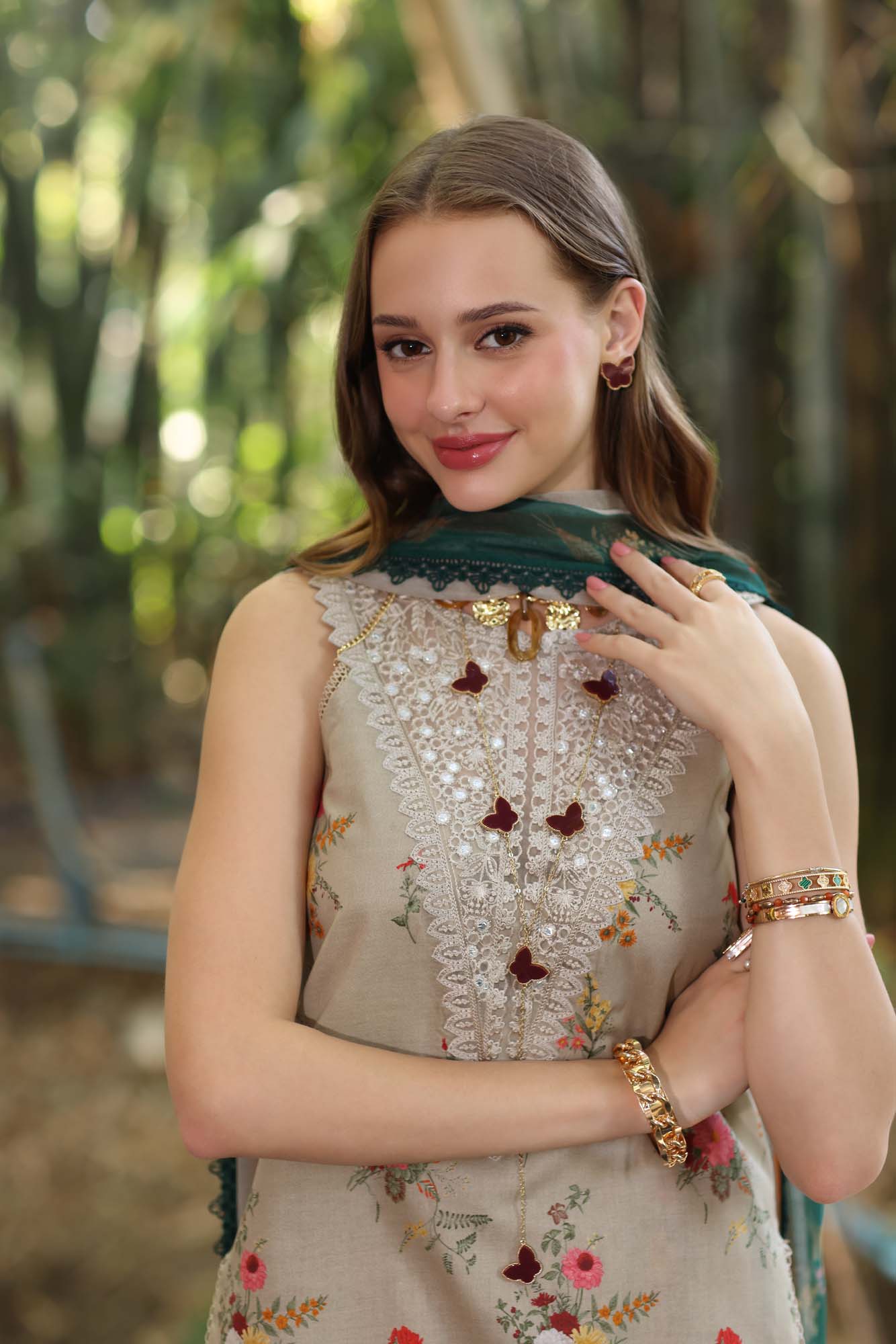 Noor by Saadia Asad | Eid Luxe Printedkari | D4-A -   Ladies Clothes -  Saira Saqlain