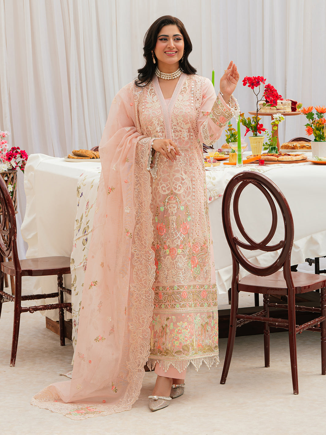 Mahnur | Allenura Luxury Lawn 24 | AZURE - Saira Saqlain