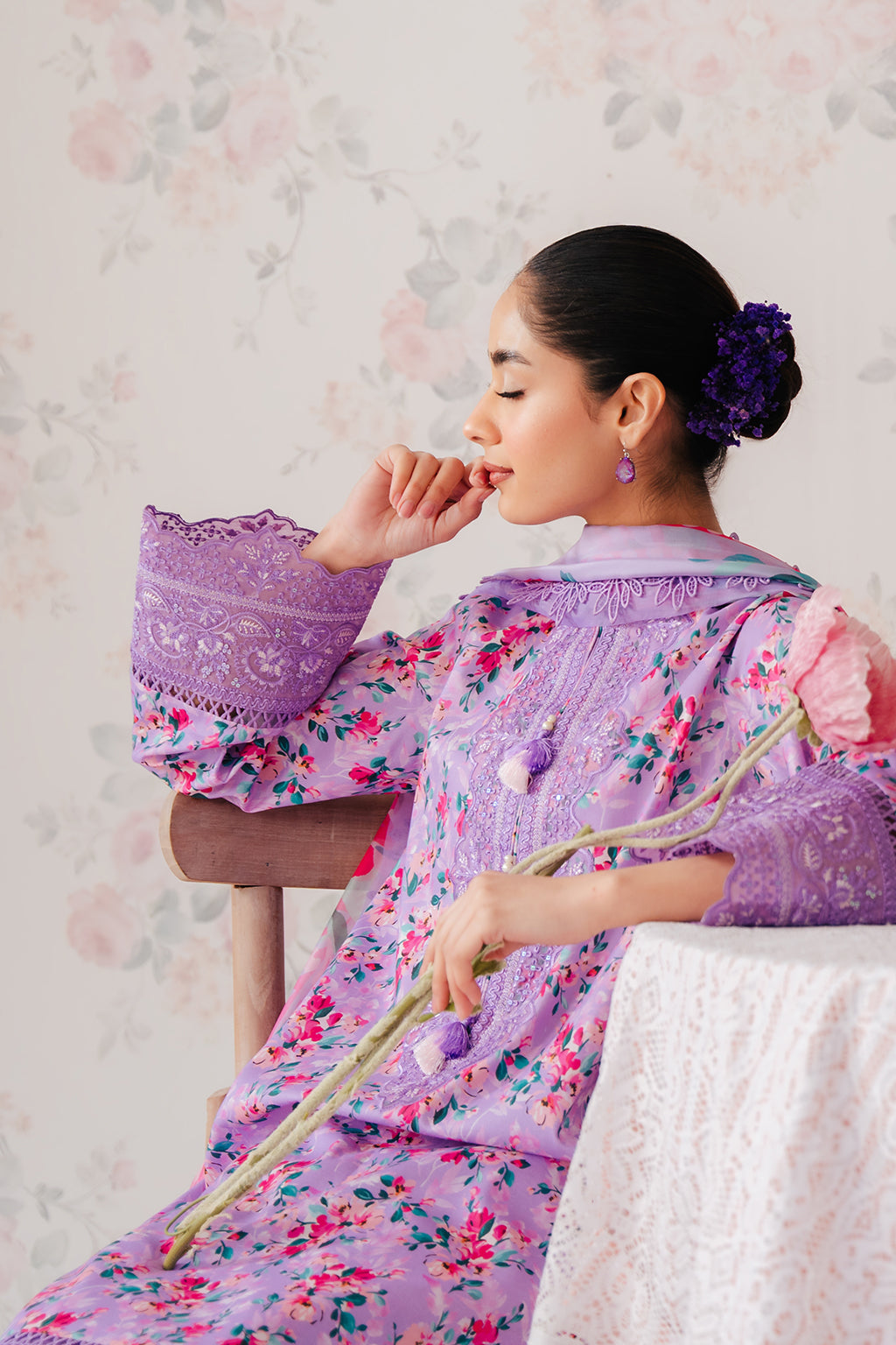 Afrozeh | The Floral Charm | Orchid - Saira Saqlain