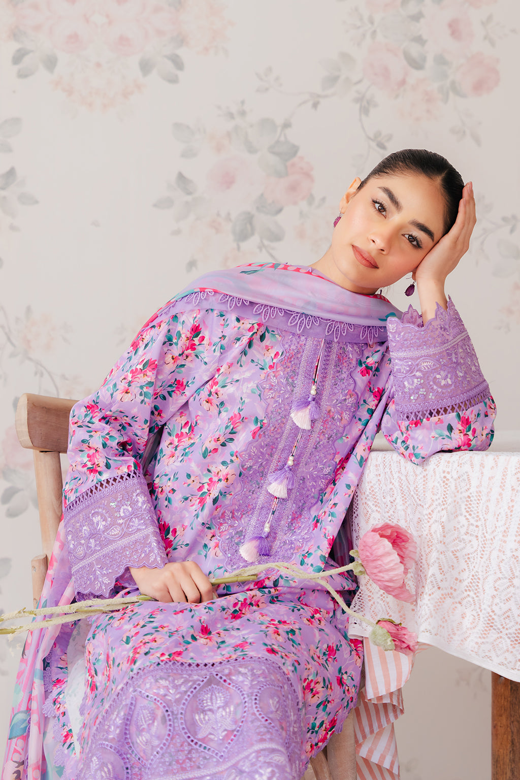 Afrozeh | The Floral Charm | Orchid - Saira Saqlain