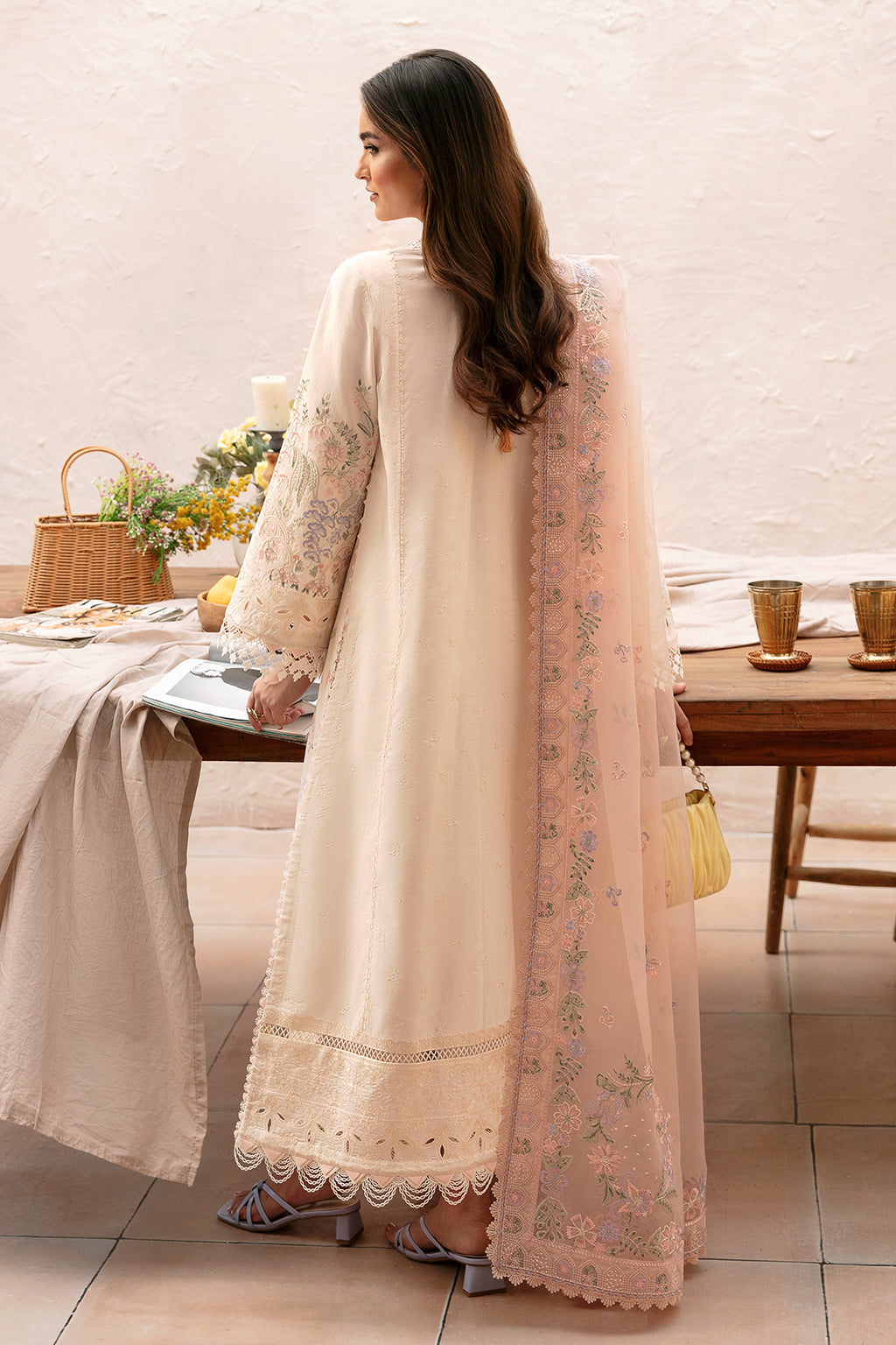 Afrozeh | Cascade Luxury Lawn 24 | Luna - Saira Saqlain