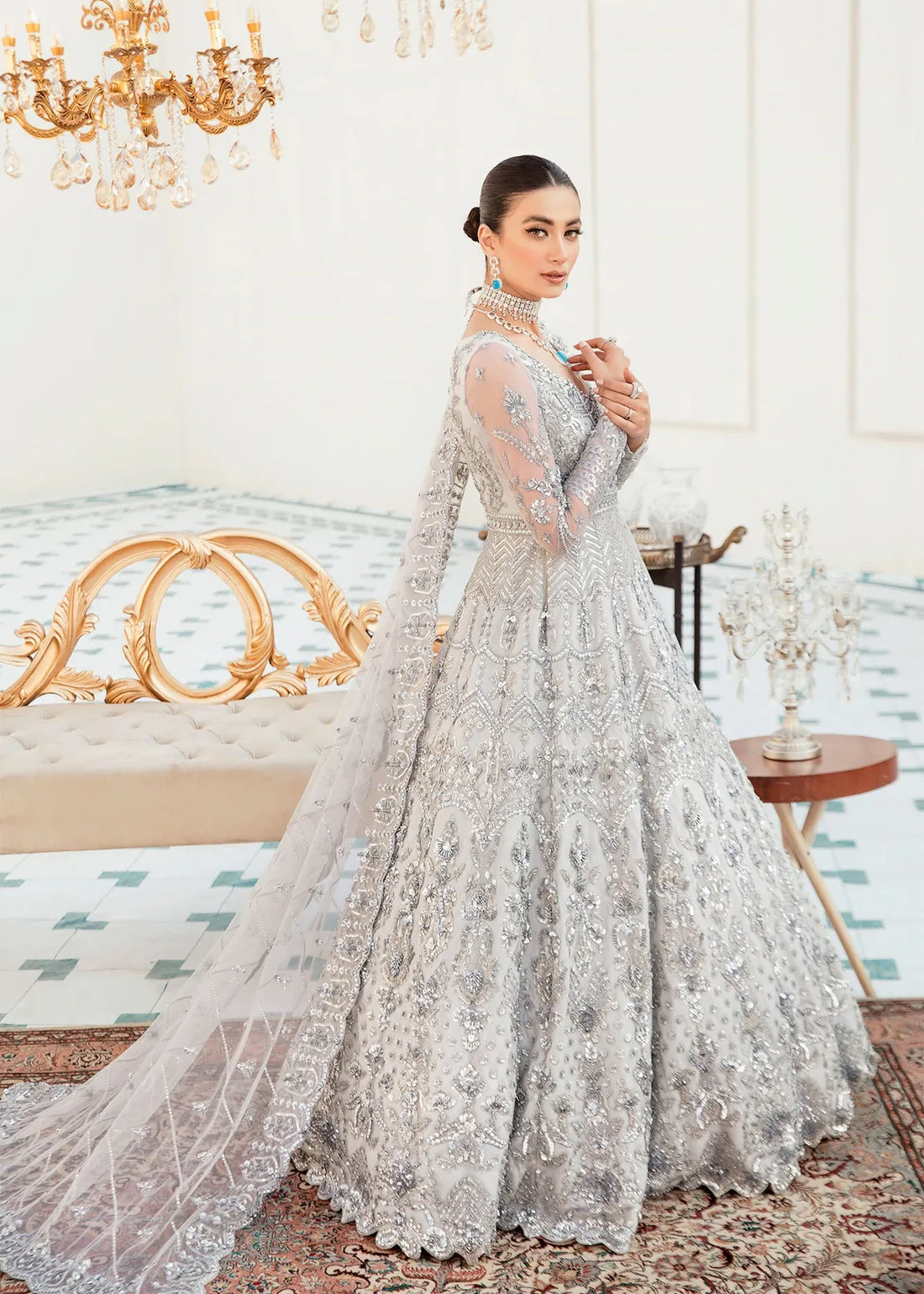 Akbar Aslam | Orphic Bridals | Slate - Saira Saqlain