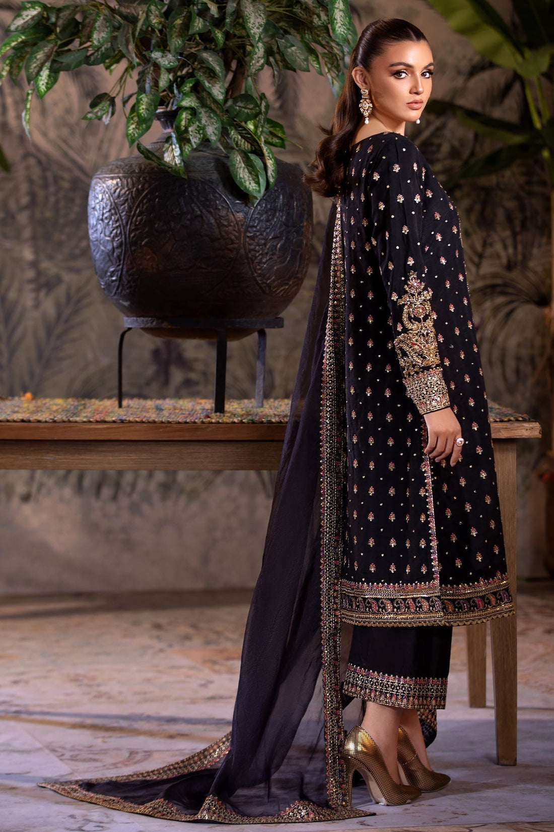 Charizma | Festive Pret | CMA-4-050 BLACK - Saira Saqlain