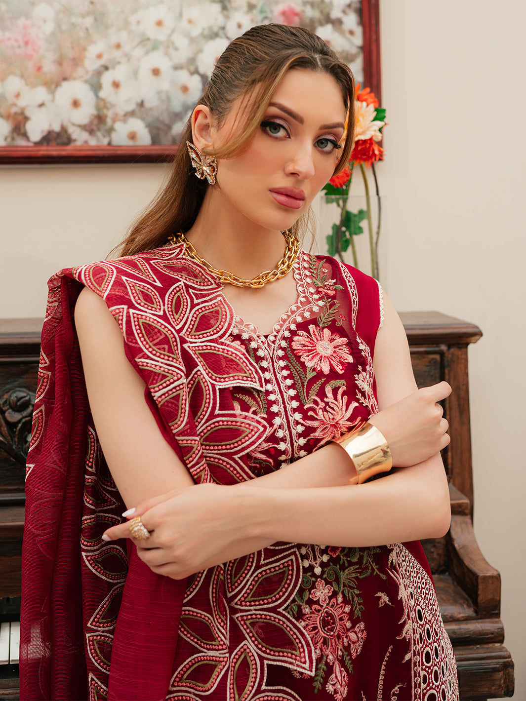 Mahnur | Allenura Luxury Lawn 24 | CELESTIAL - Saira Saqlain
