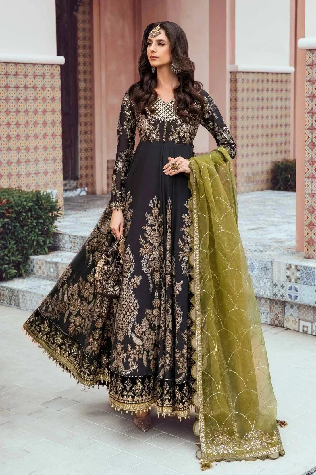 Maria B | Sateen Formals 23 | Black CST-703 - Saira Saqlain