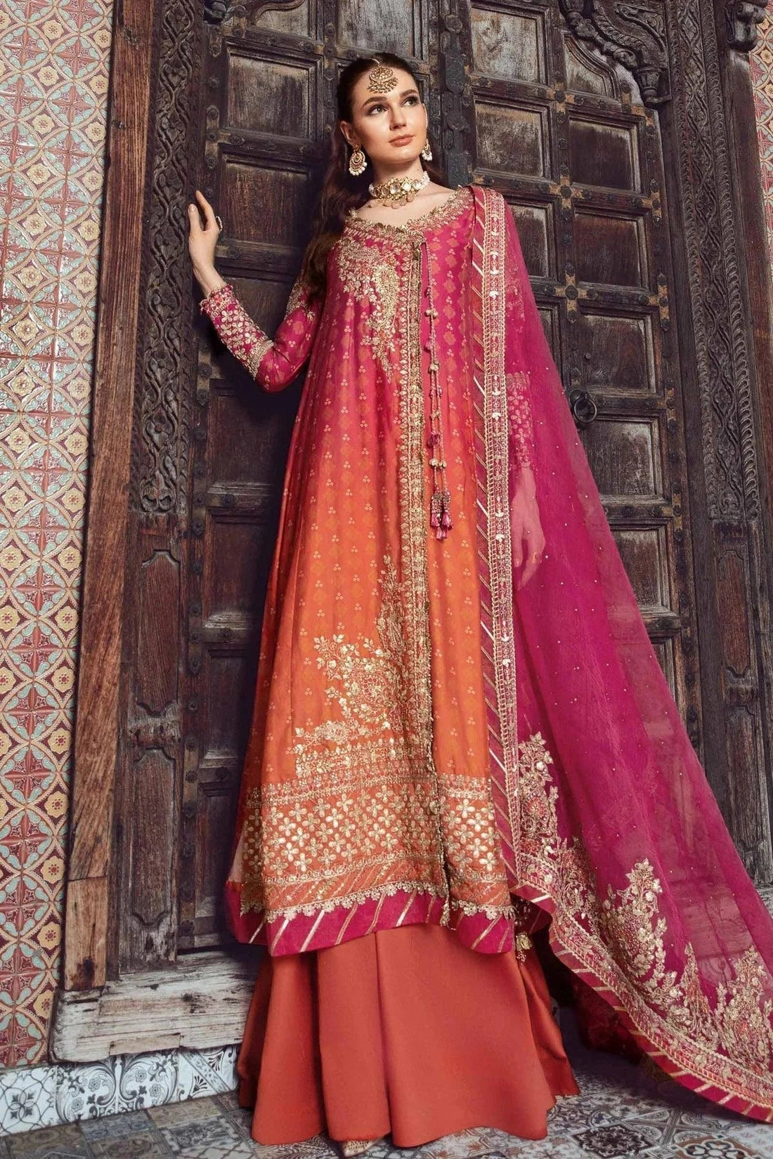 Maria B | Sateen Formals 23 | Fuchsia Pink CST-709 - Saira Saqlain