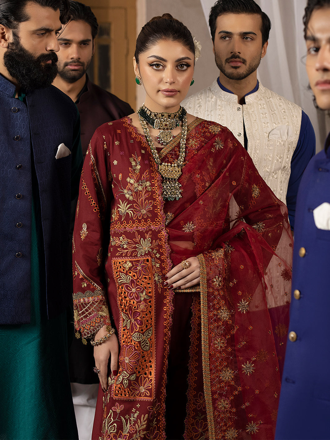 Mahnur | Mahrukh Luxury Lawn 24 | CARNATION - Saira Saqlain