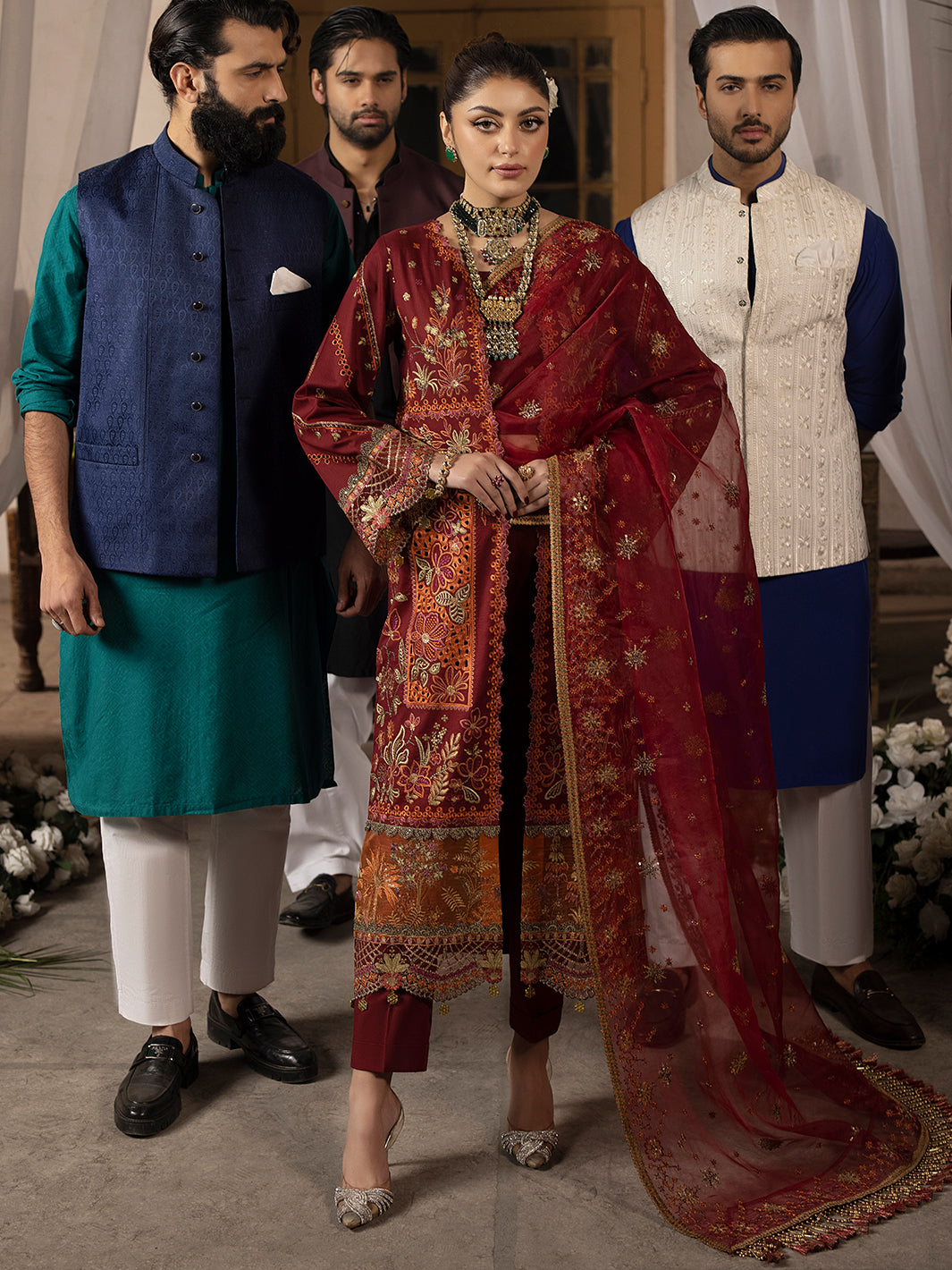 Mahnur | Mahrukh Luxury Lawn 24 | CARNATION - Saira Saqlain