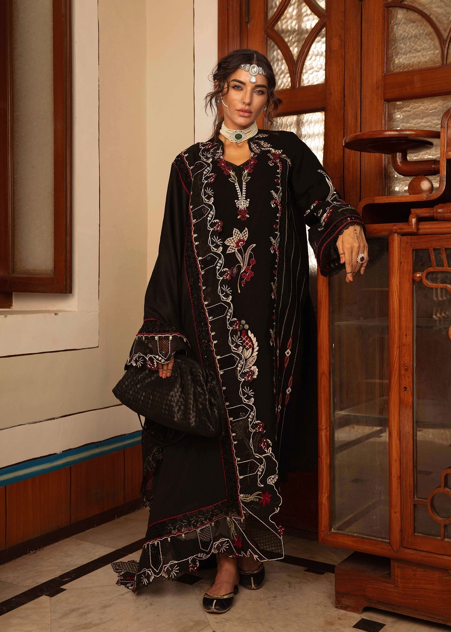 Crimson | Aaleen Winter 24 | Meenakari - Saira Saqlain