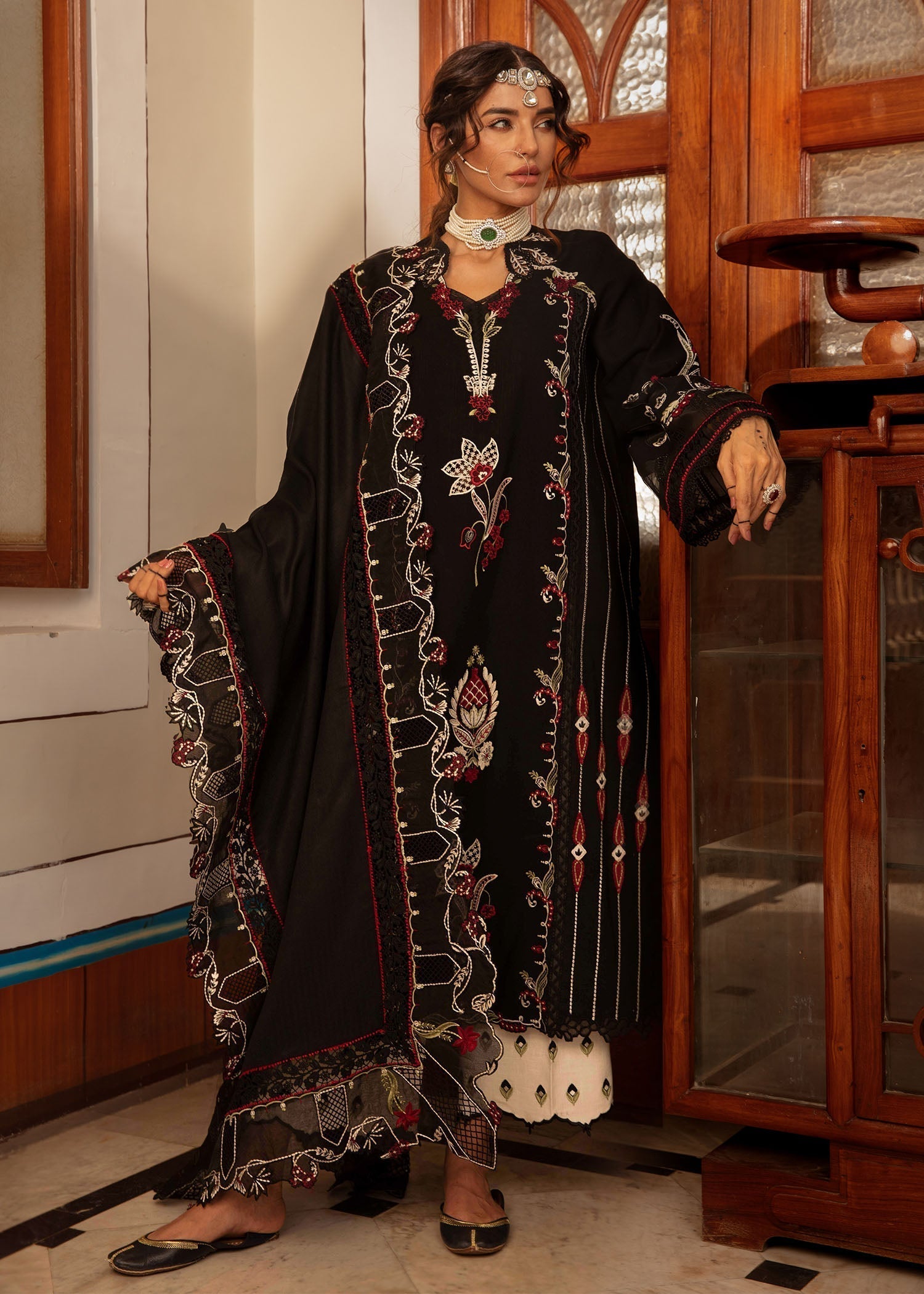 Crimson | Aaleen Winter 24 | Meenakari - Saira Saqlain