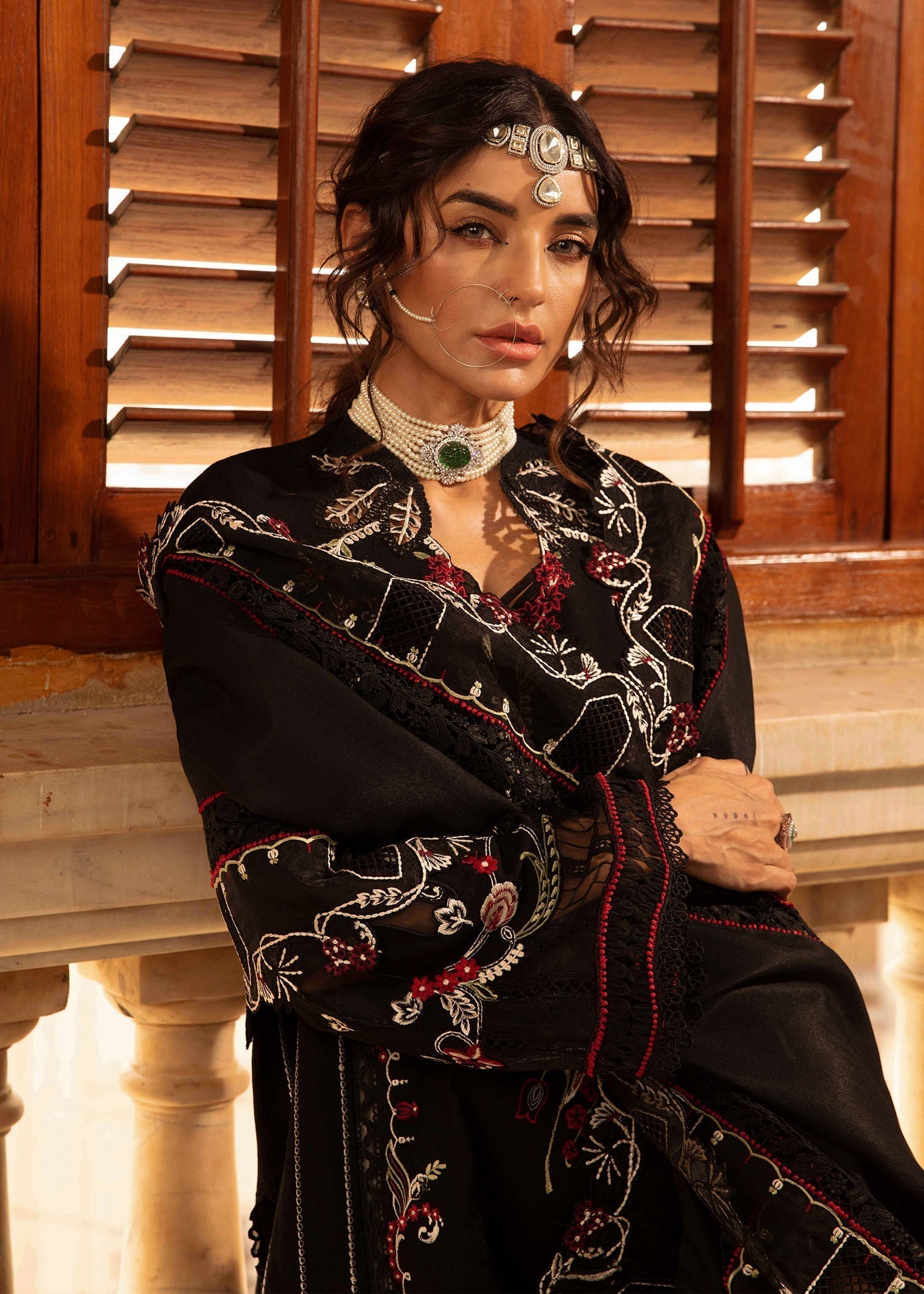 Crimson | Aaleen Winter 24 | Meenakari - Saira Saqlain
