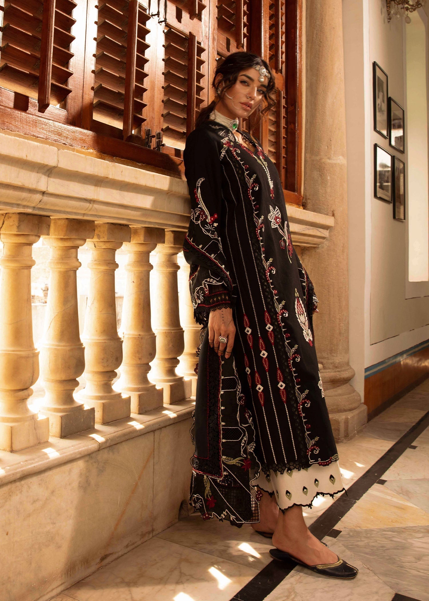 Crimson | Aaleen Winter 24 | Meenakari - Saira Saqlain