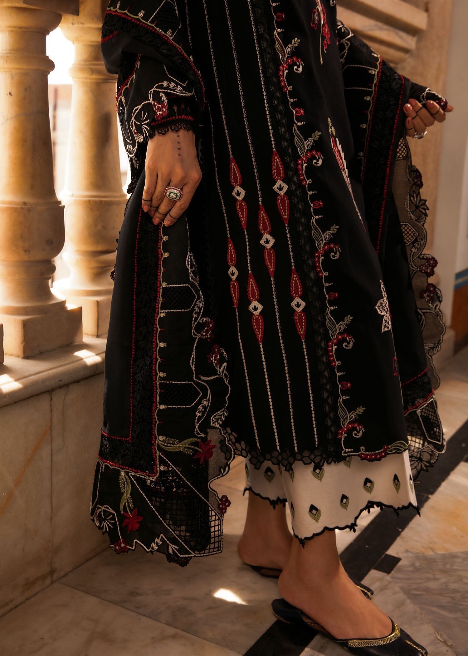 Crimson | Aaleen Winter 24 | Meenakari - Saira Saqlain