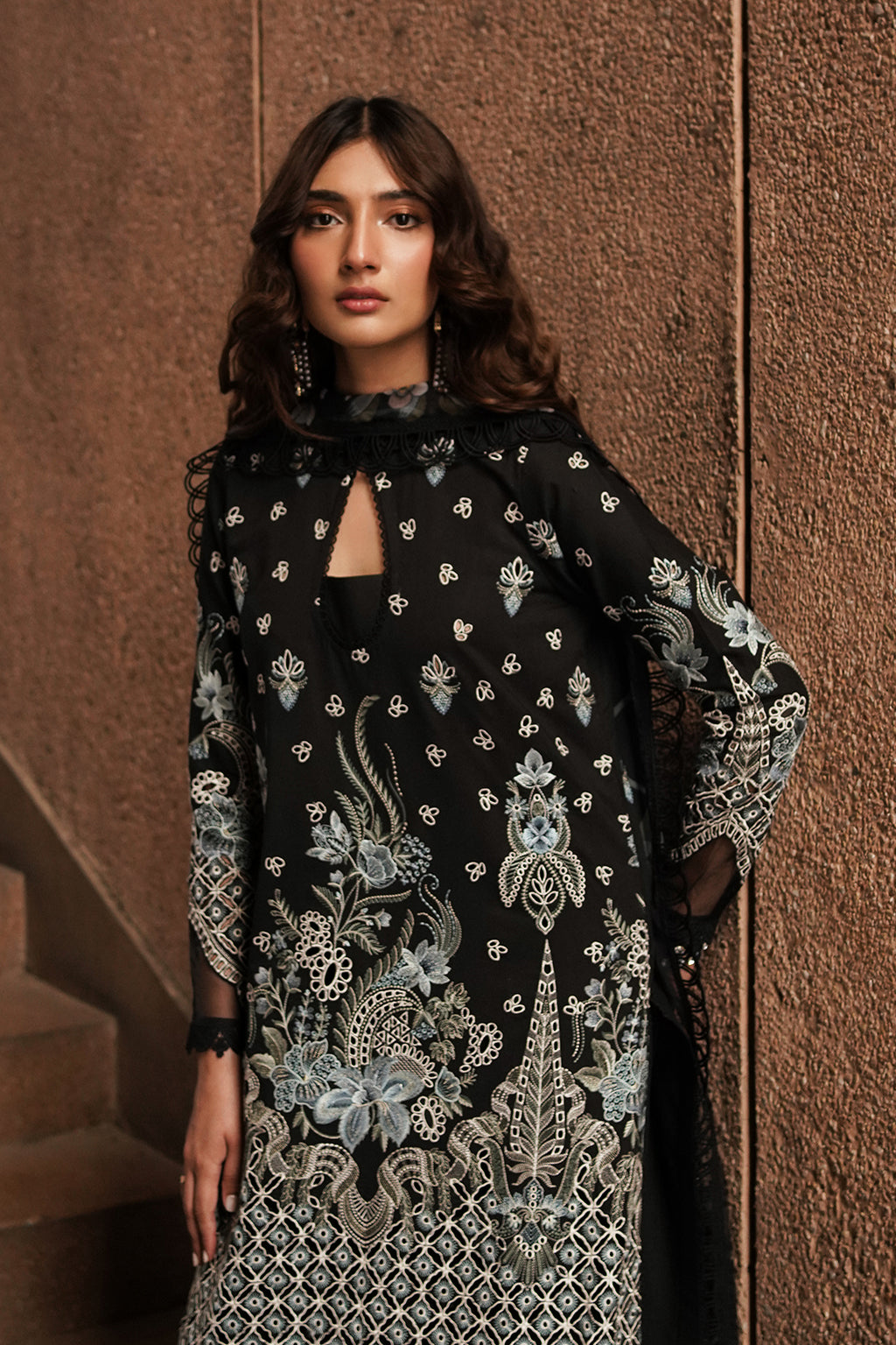 Afrozeh | Chikankari Lawn 24 | Caviar - Saira Saqlain