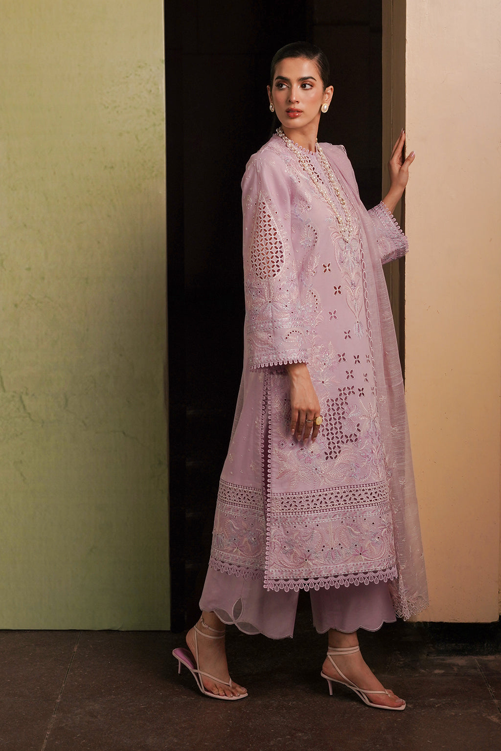 Afrozeh | Chikankari Lawn 24 | Thistle - Saira Saqlain