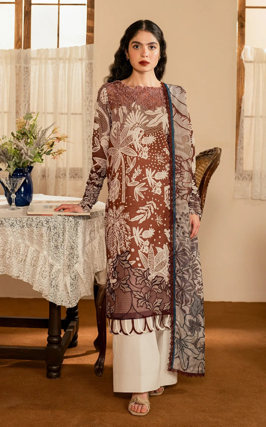 Asifa and Nabeel | Meraki Vintage 25 | Darcheeni (MVL25-07) - Saira Saqlain